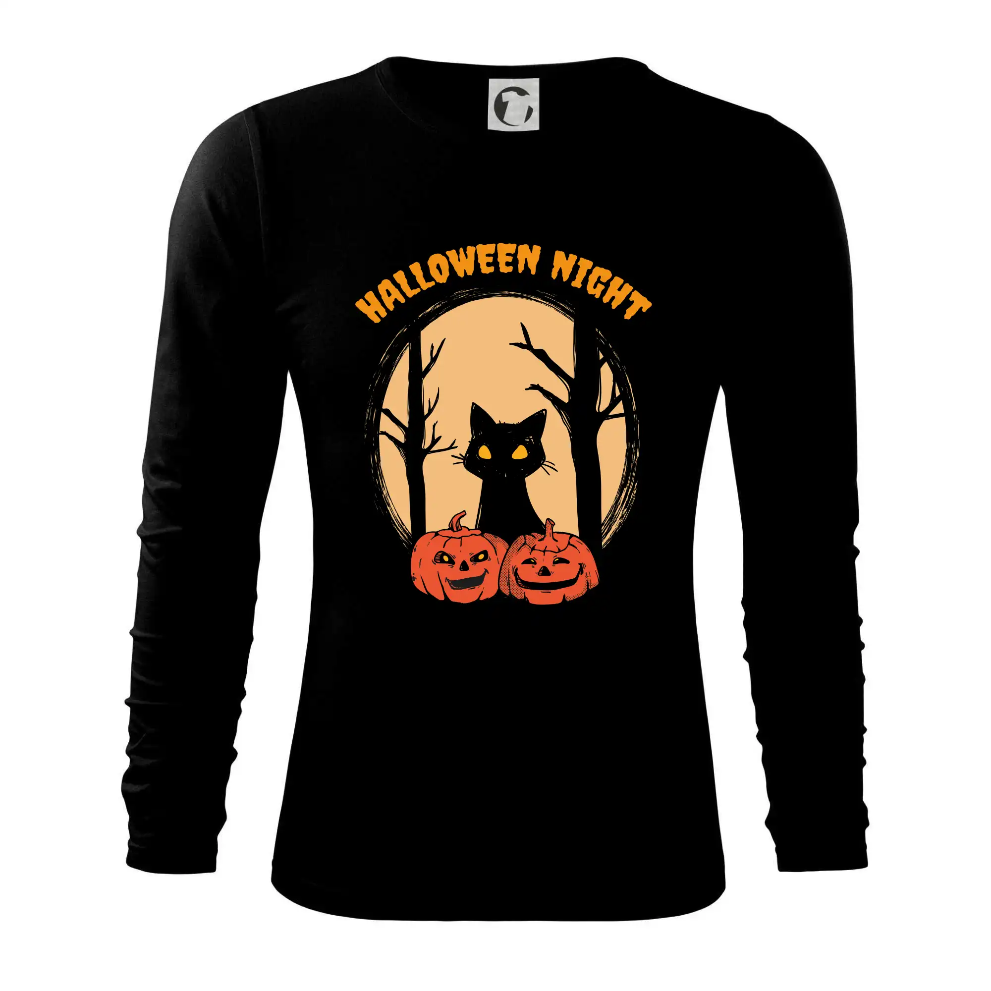 Grafické tričká - Halloween Night - Tričko s dlhým rukávom FIT-T long sleeve