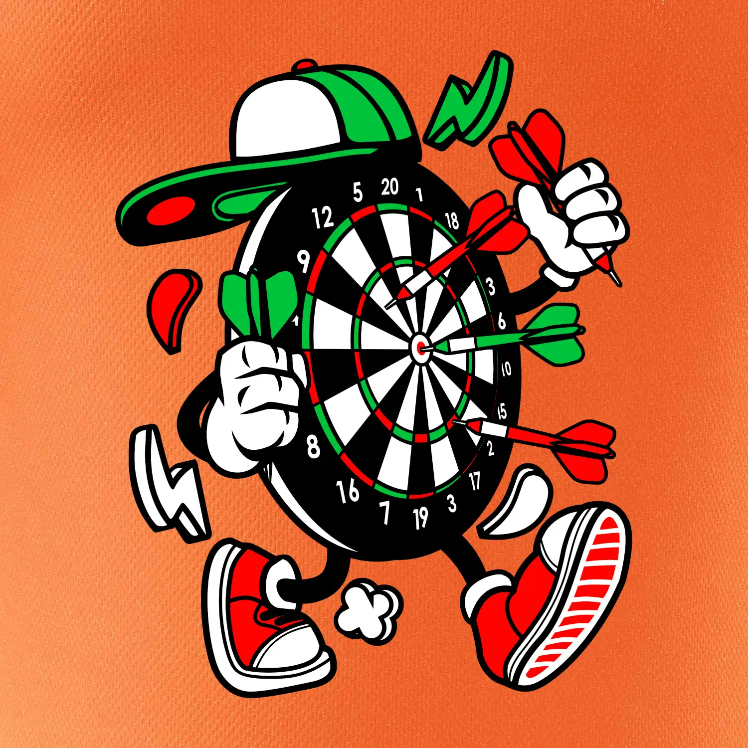 Šipkař kreslený terč