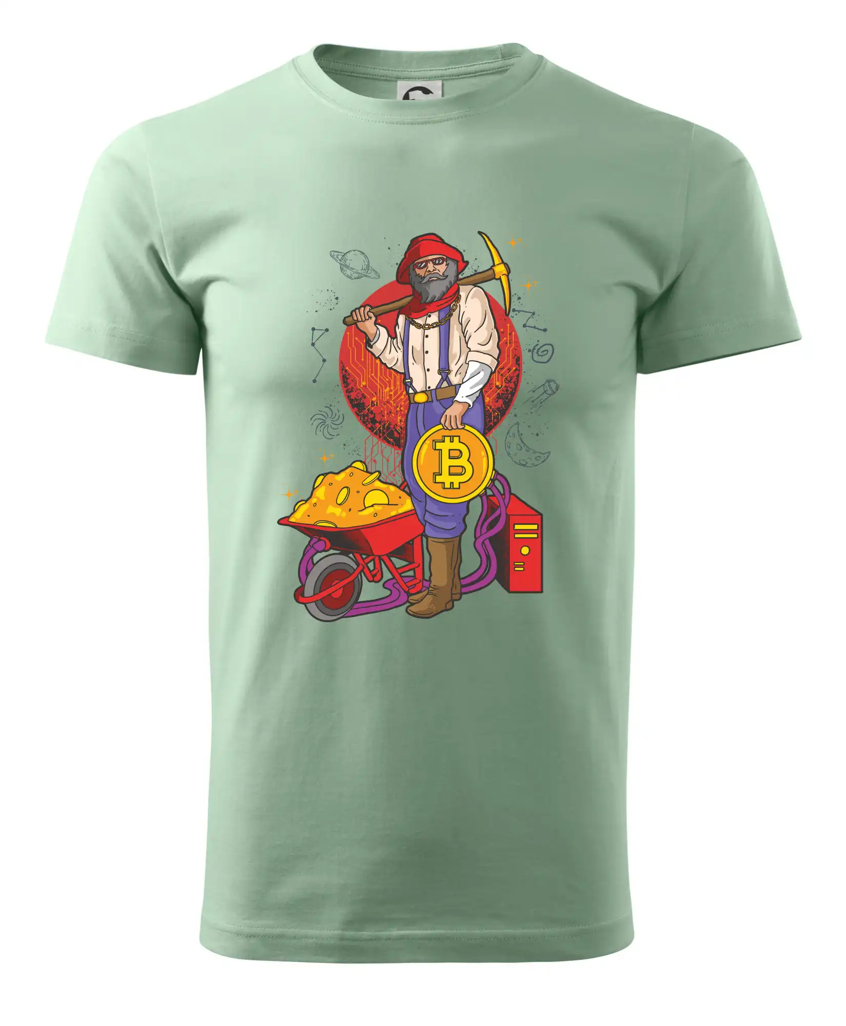 Horník těží bitcoiny