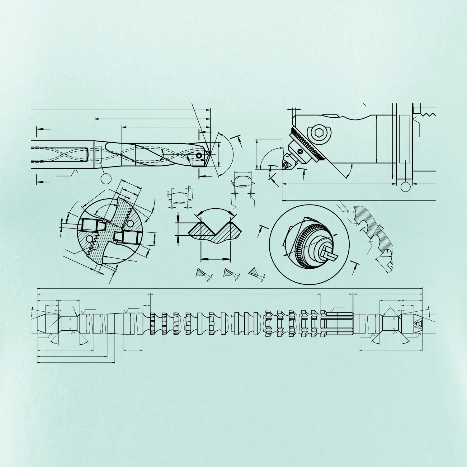 Technické výkresy - vrtáky