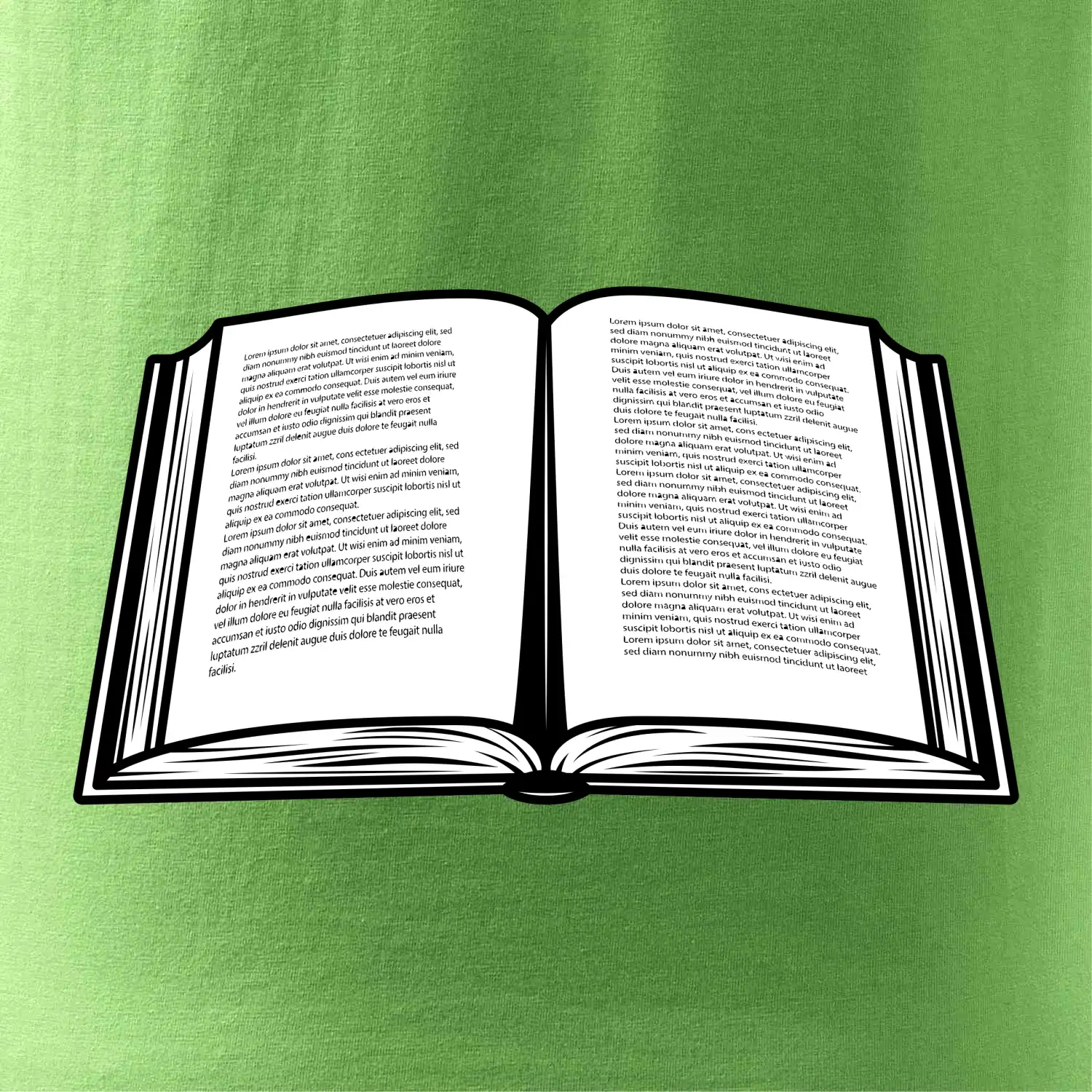 Kniha černobílá otevřená s textem