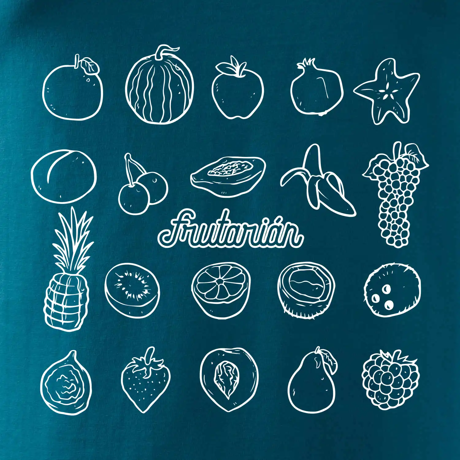 Frutarián ovoce ve čtverci