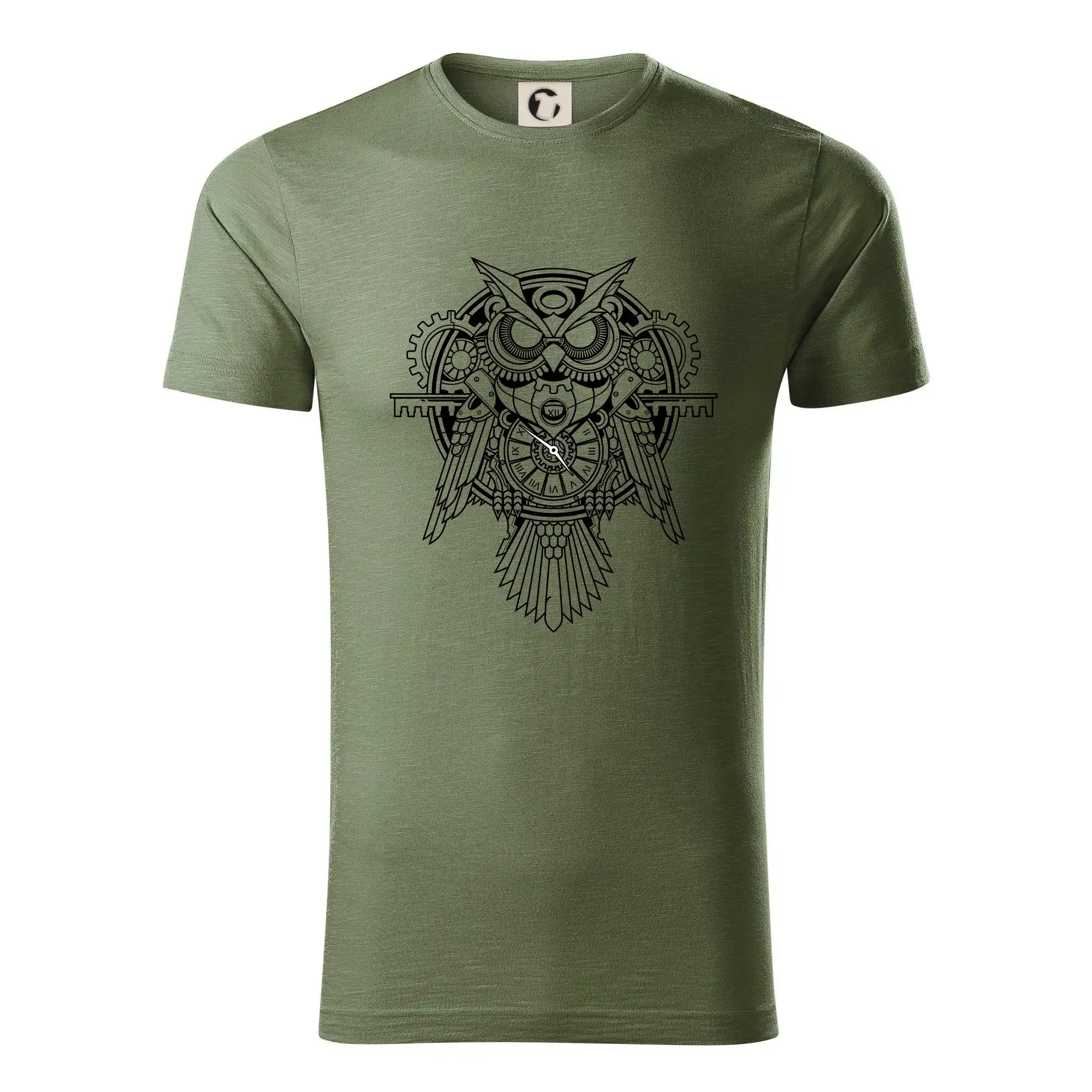 Steampunk sova černobílá