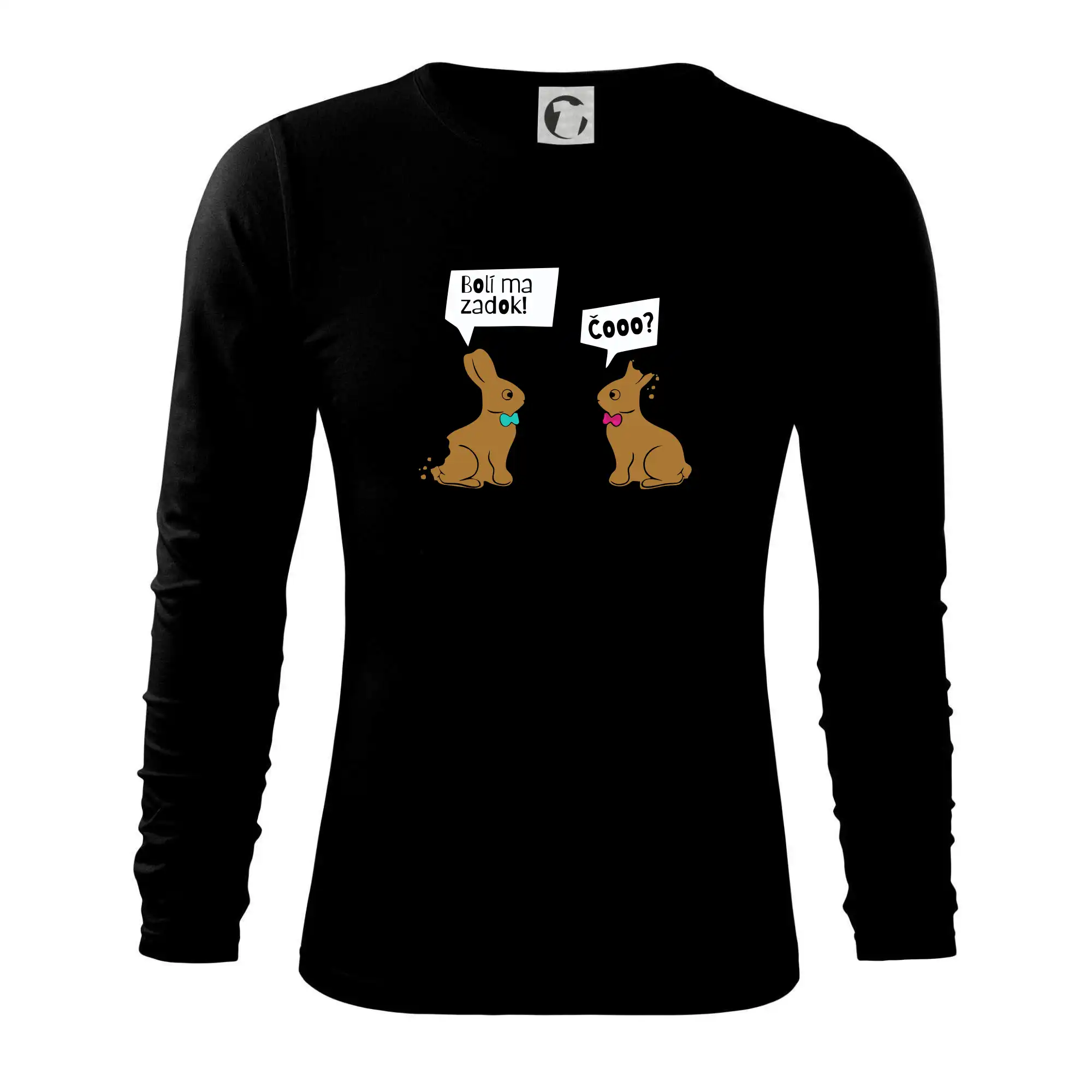 Veľkonočné tričká - Zajac - Bolí ma zadok - Tričko s dlhým rukávom FIT-T long sleeve