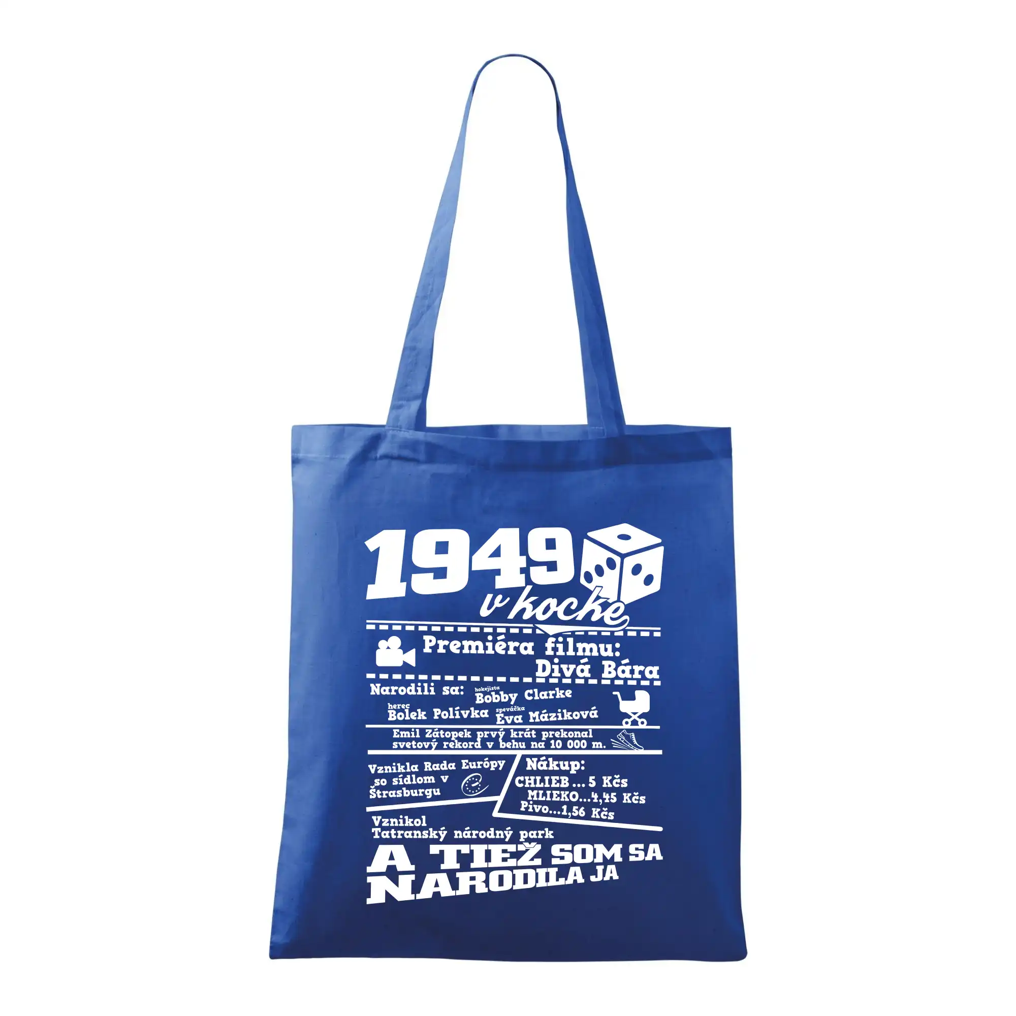 Tričká k narodeninám - 1949 v kocke - Taška bavlnená