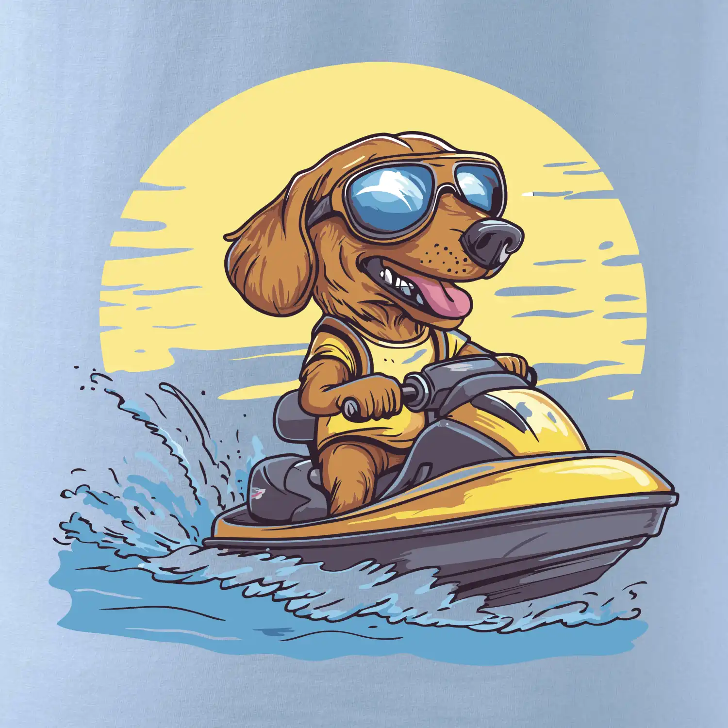 Jezevčík na vodním skútru