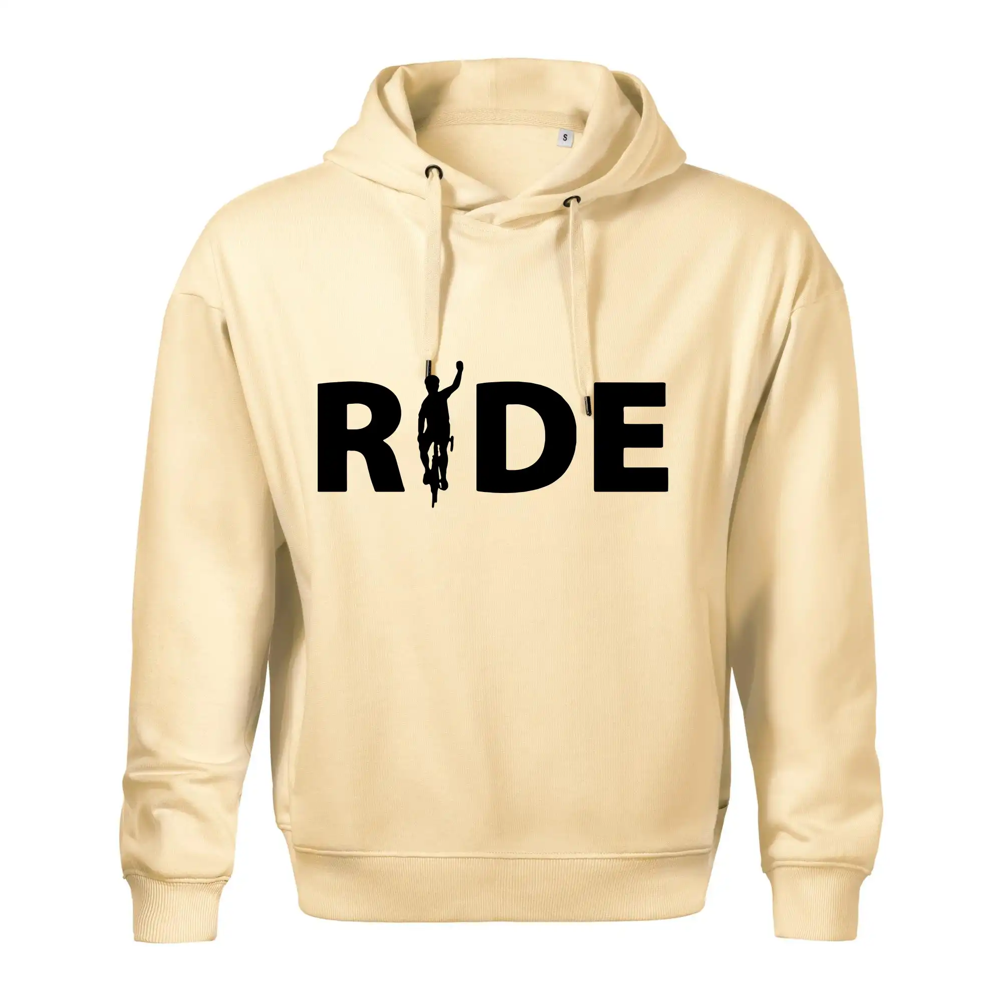 Ride - nápis s cyklistou
