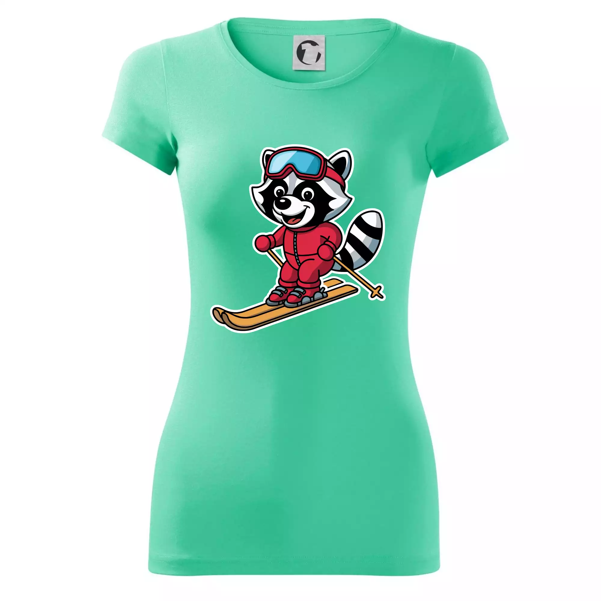 Mýval na lyžích - kreslený