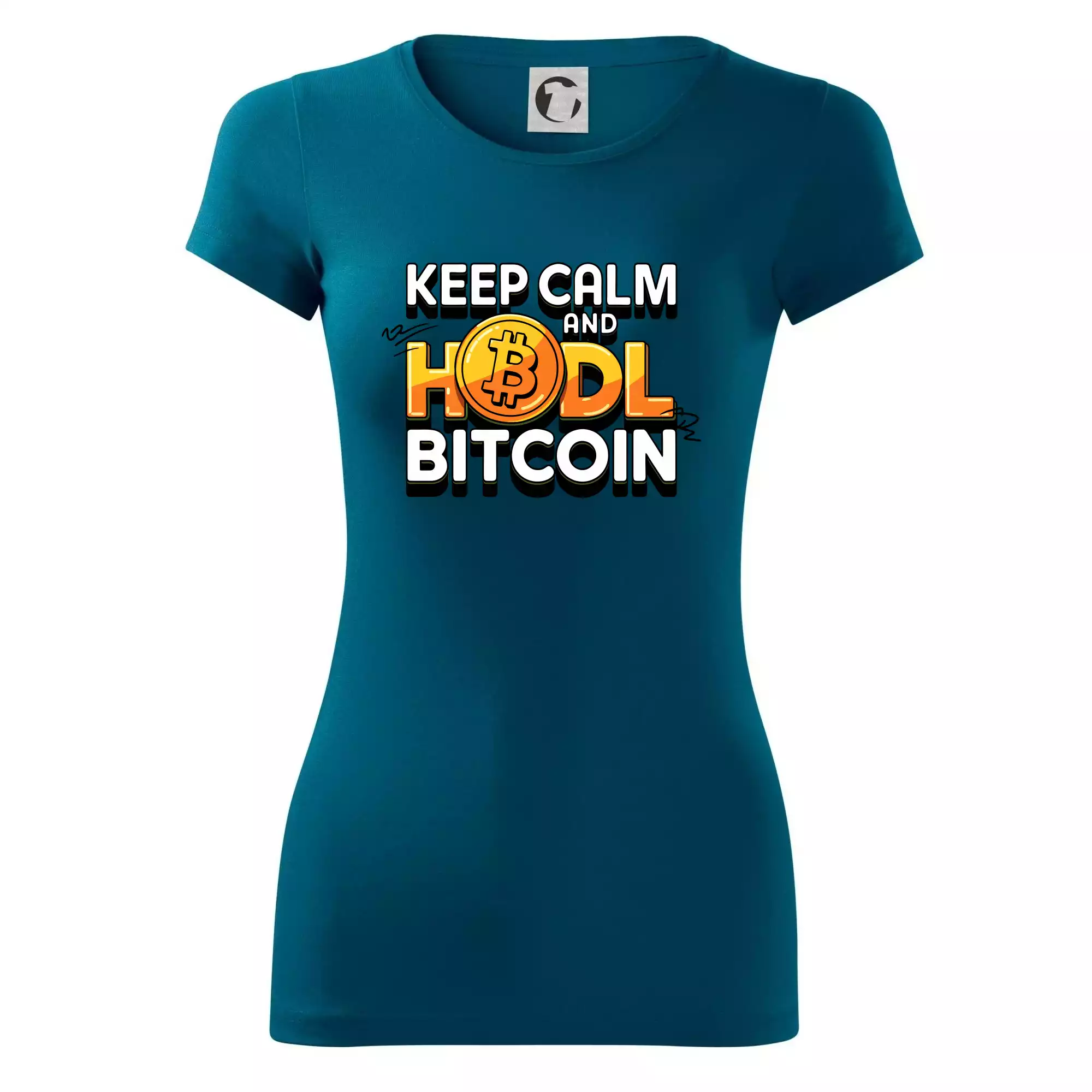 3D nápis Keep Calm and HODL Bitcoin