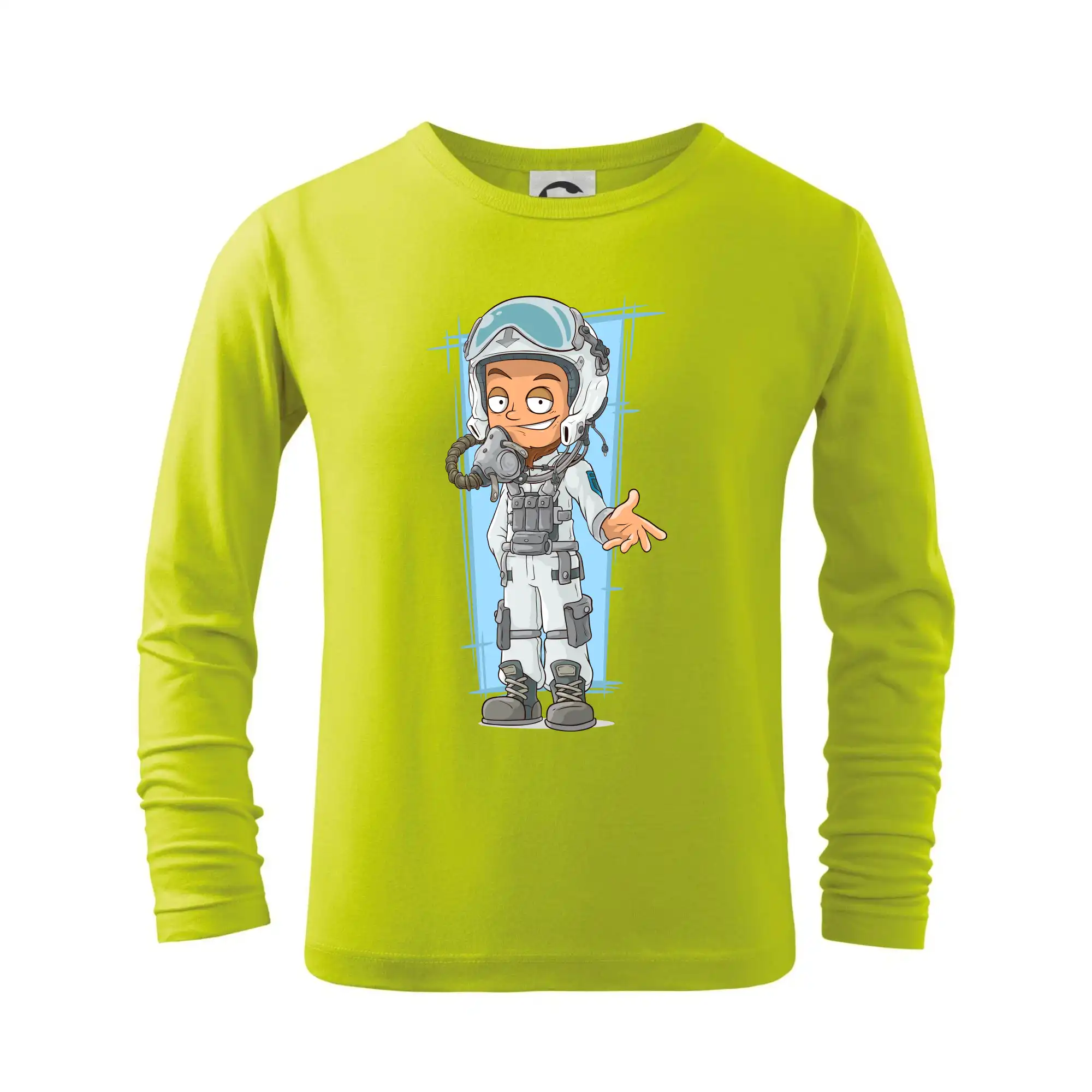 Vesmirne tričká - Vesmírny vojak modrý - Tričko detské Long Sleeve