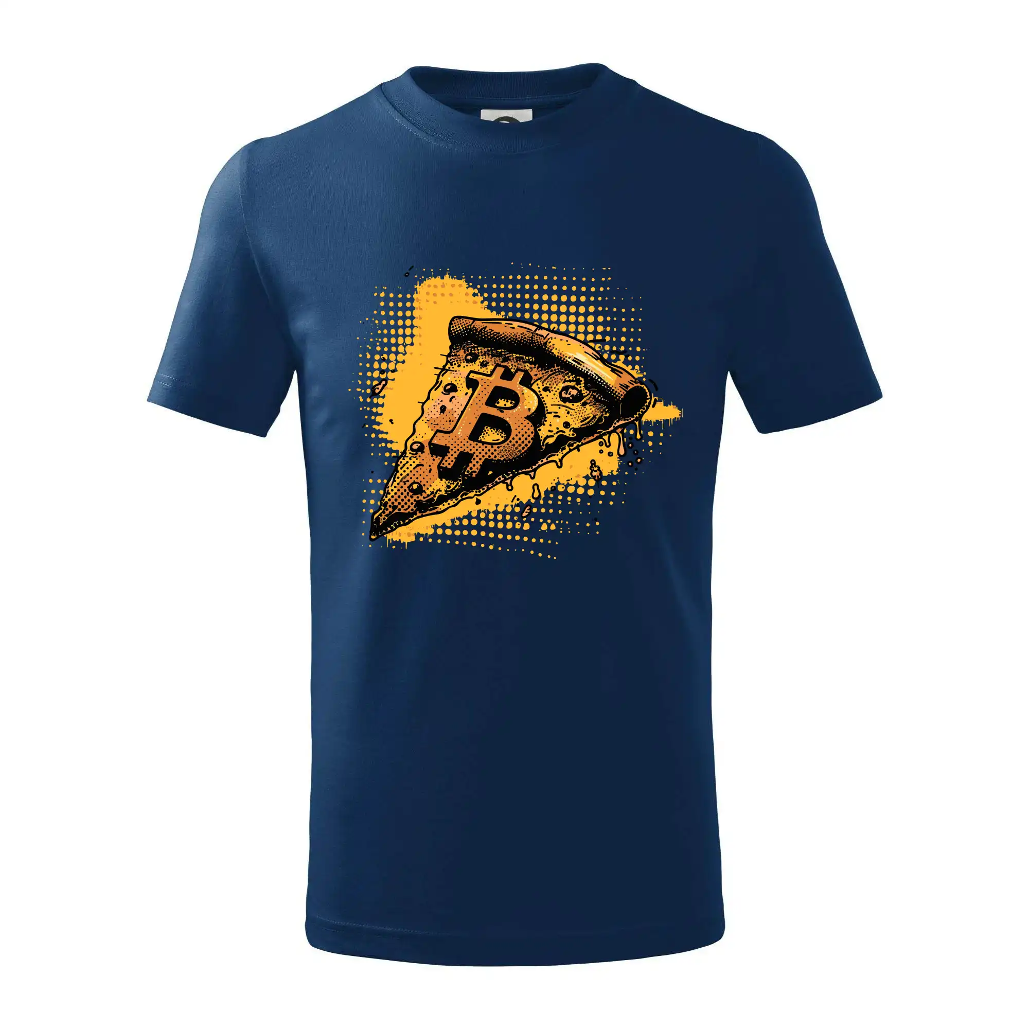Bitcoin oranžová pizza - Tričko detské bavlnené
