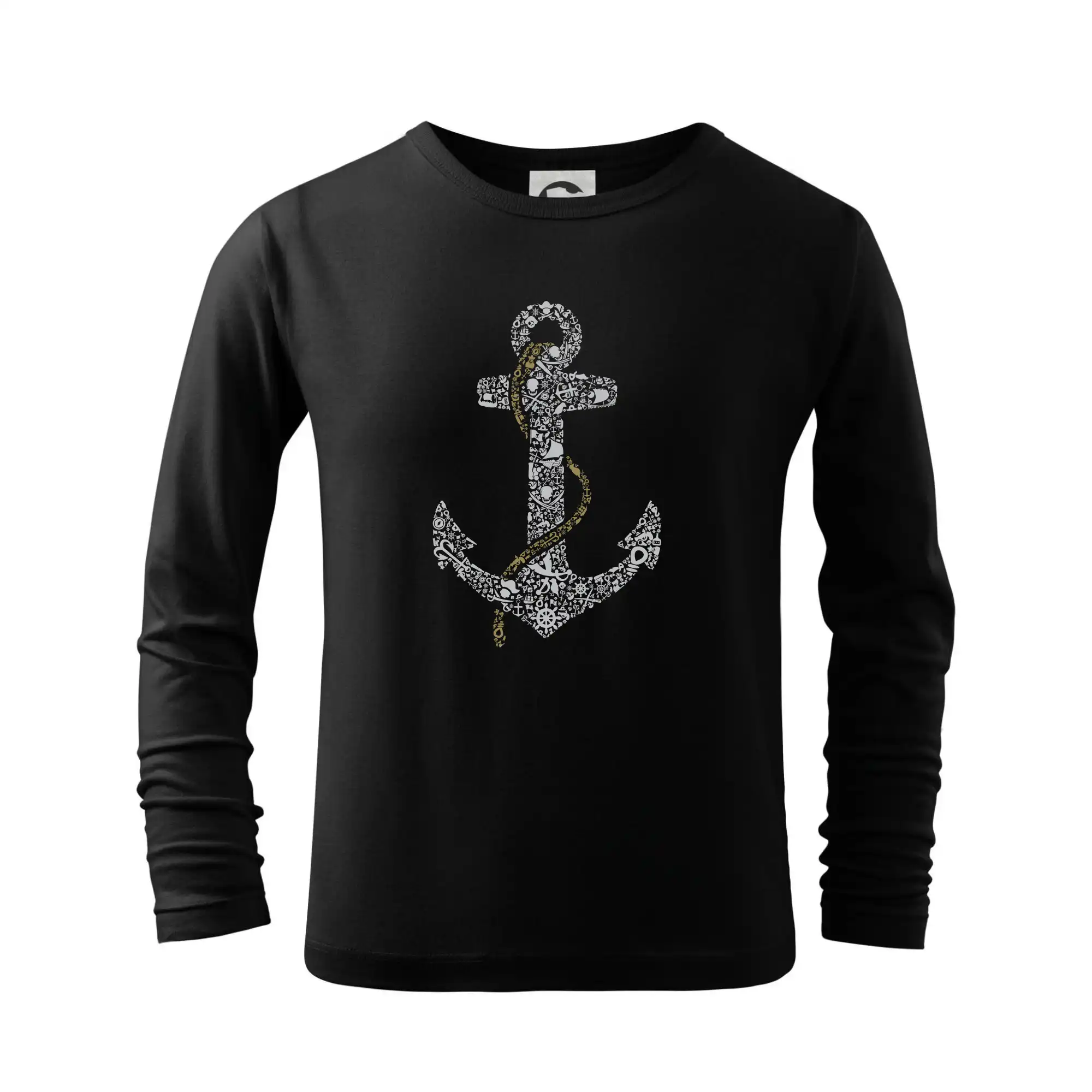 Vodácke tričká - Kotva motívy mora - Tričko detské Long Sleeve