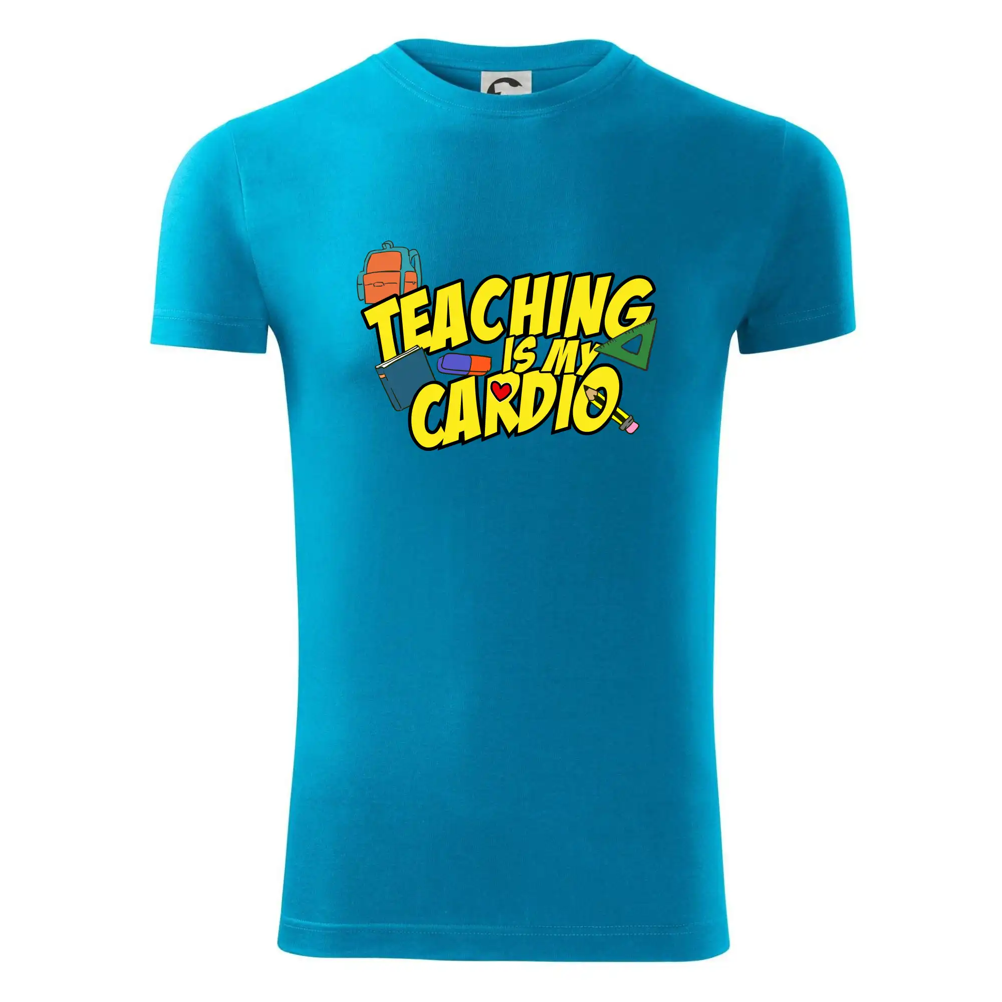 Učiteľské tričká - Teaching is my cardio - Viper FIT - Pánske zúžené tričko