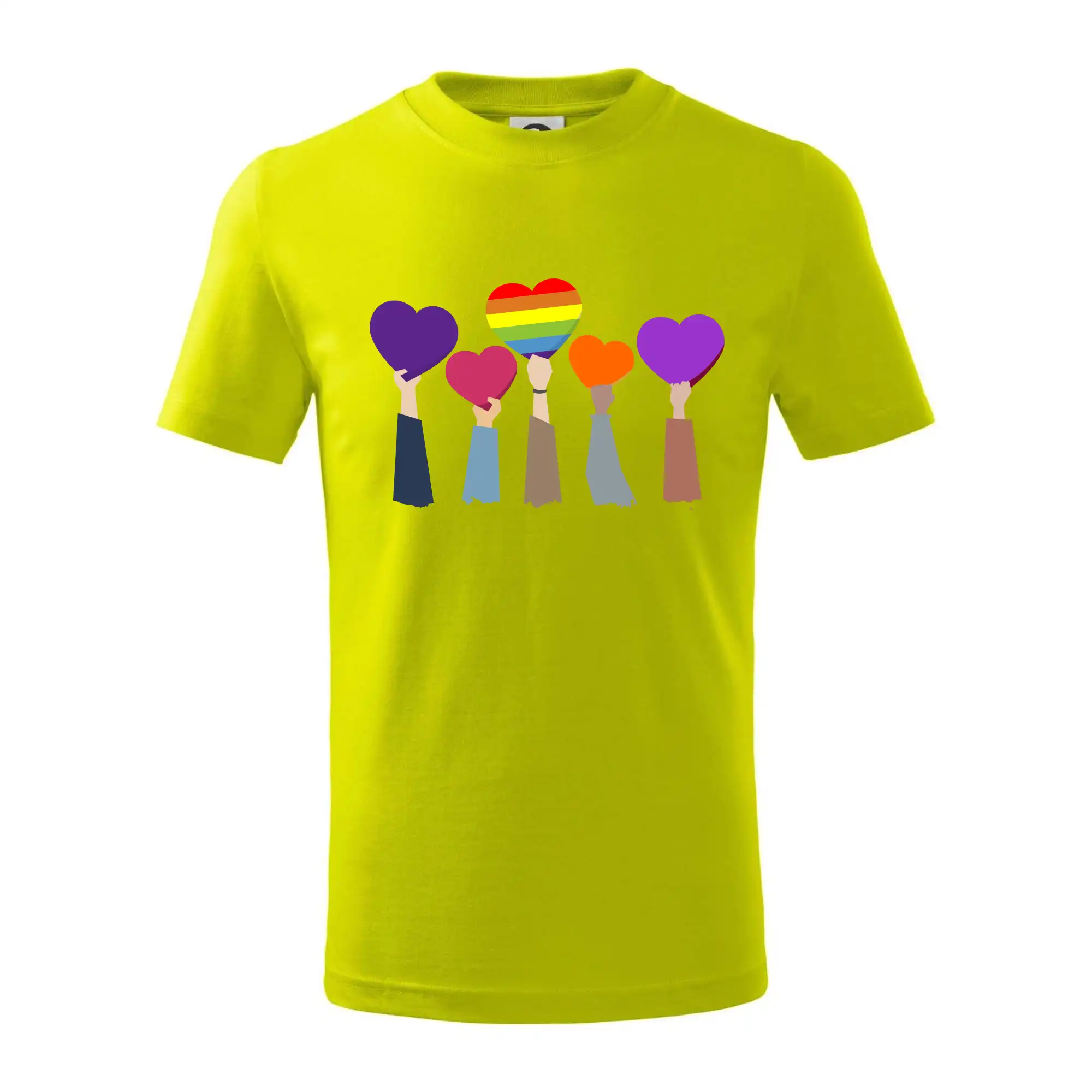Tričká pre LGBT a Queer komunitu - LGBT ruky srdce - Tričko detské bavlnené