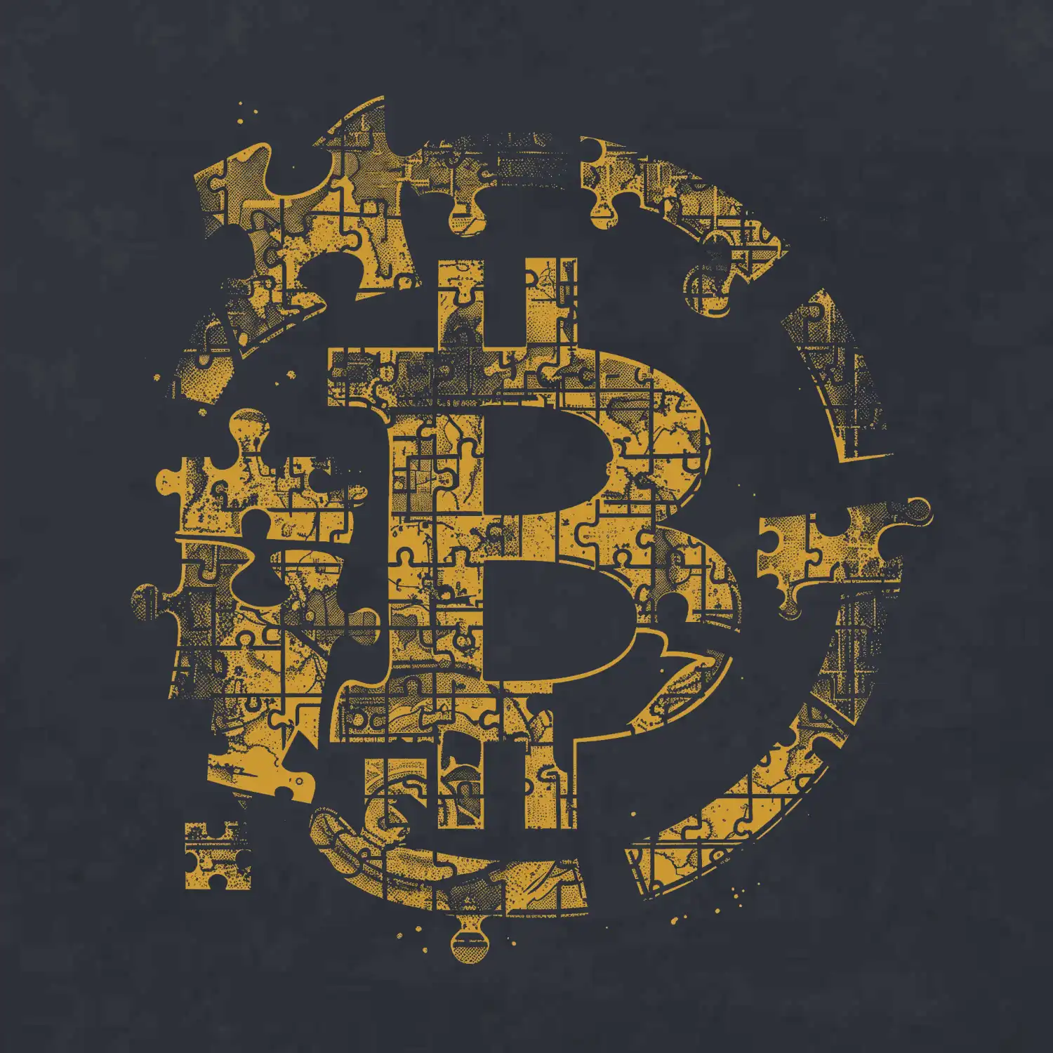 Logo bitcoin puzzle