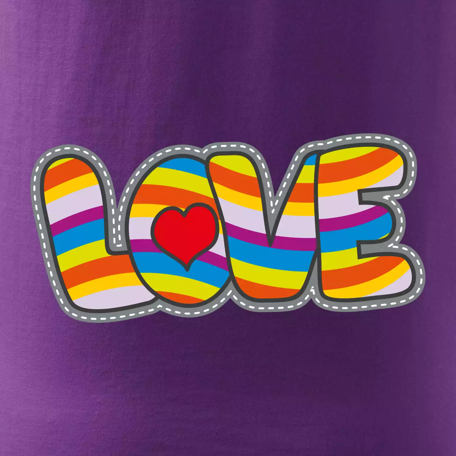Love nápis duhový