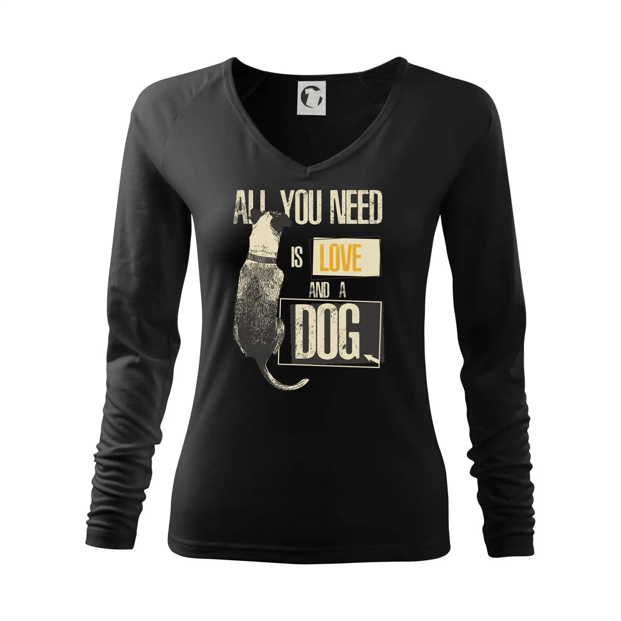 Ostatné psie plemená - All you need is love and a Dog - Tričko dámske Elegance