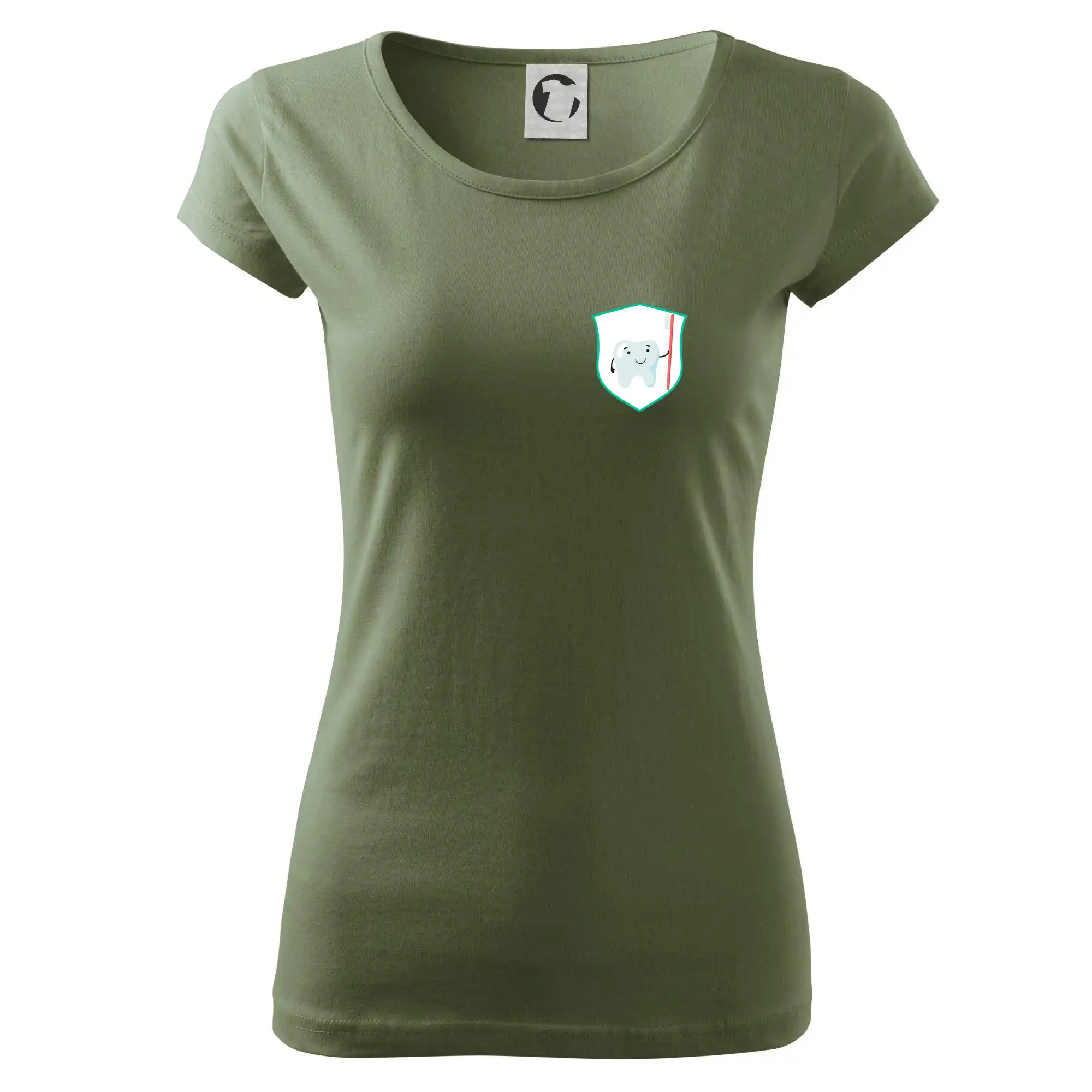 Zoubek na prsu - zubní kartáček