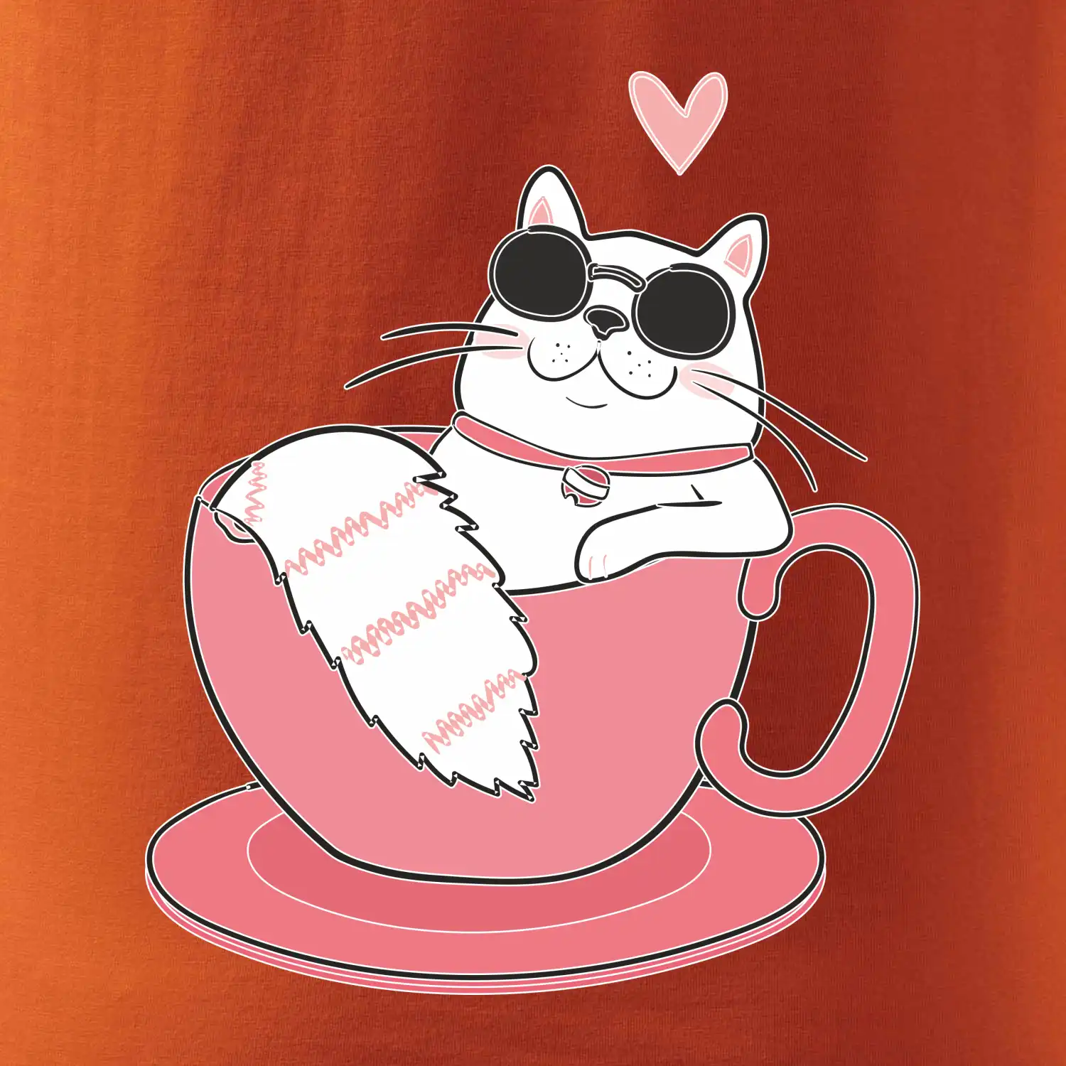 Hustá kočka v hrníčku