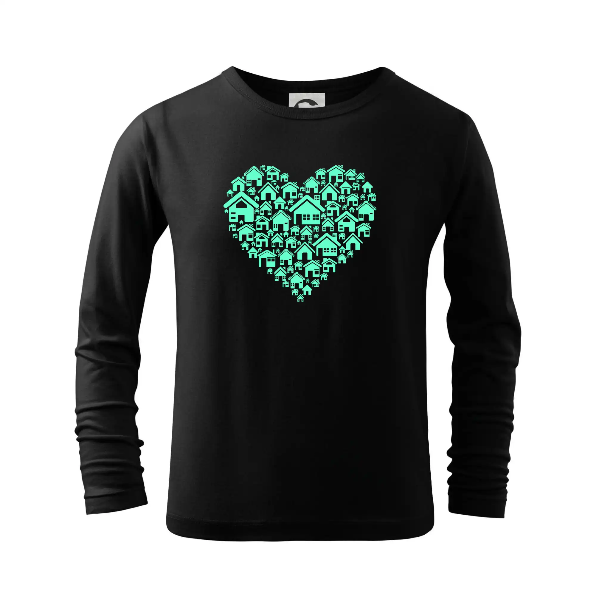 Grafické tričká - Srdce z domov - Tričko detské Long Sleeve