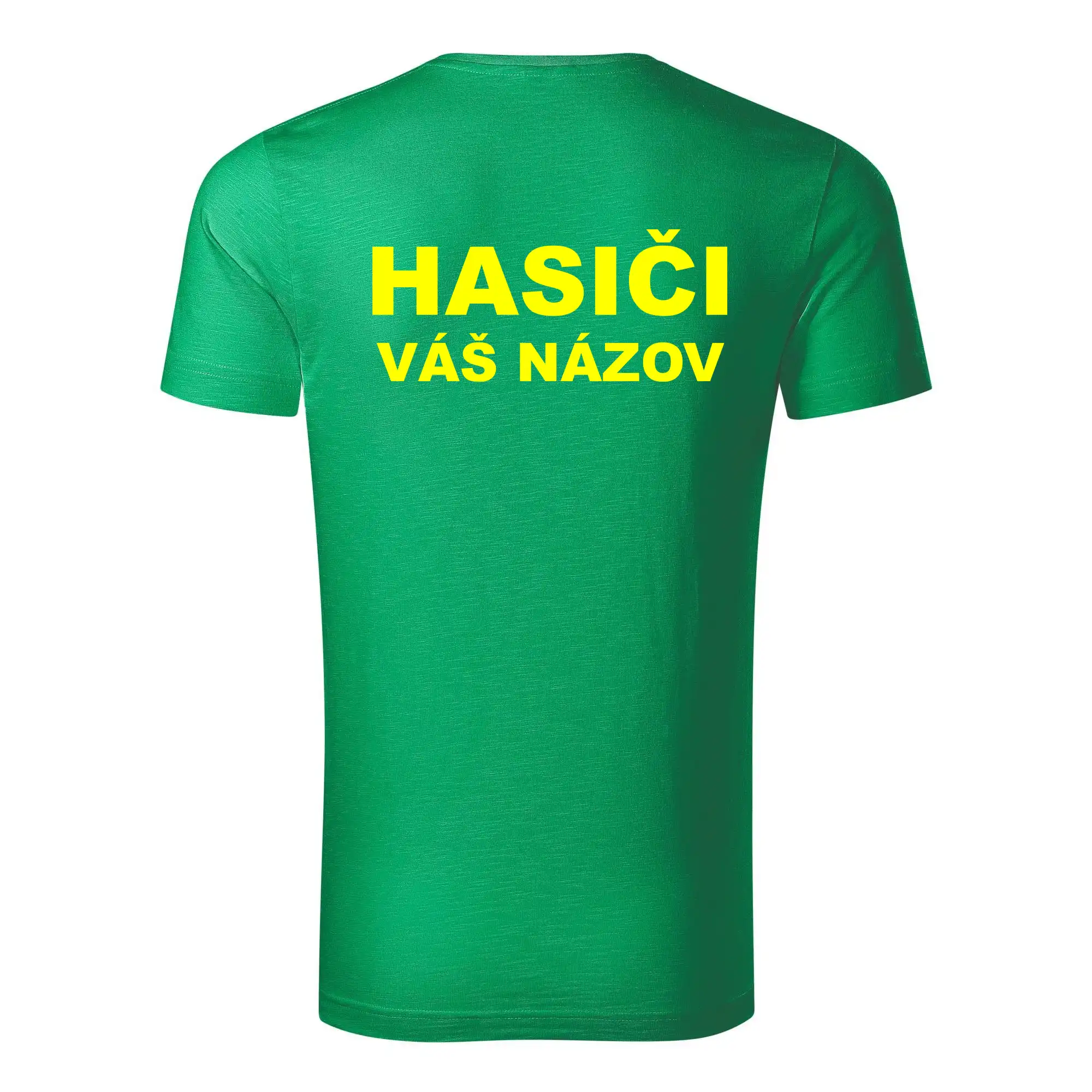Hasiči - žltý nápis - váš názov zboru