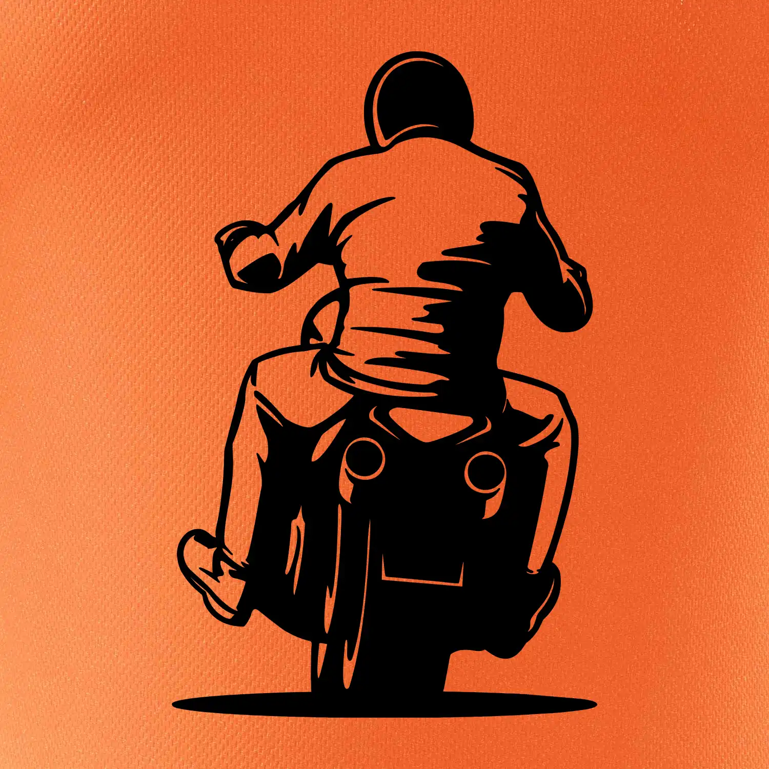 Motorkář na zádech - chopper