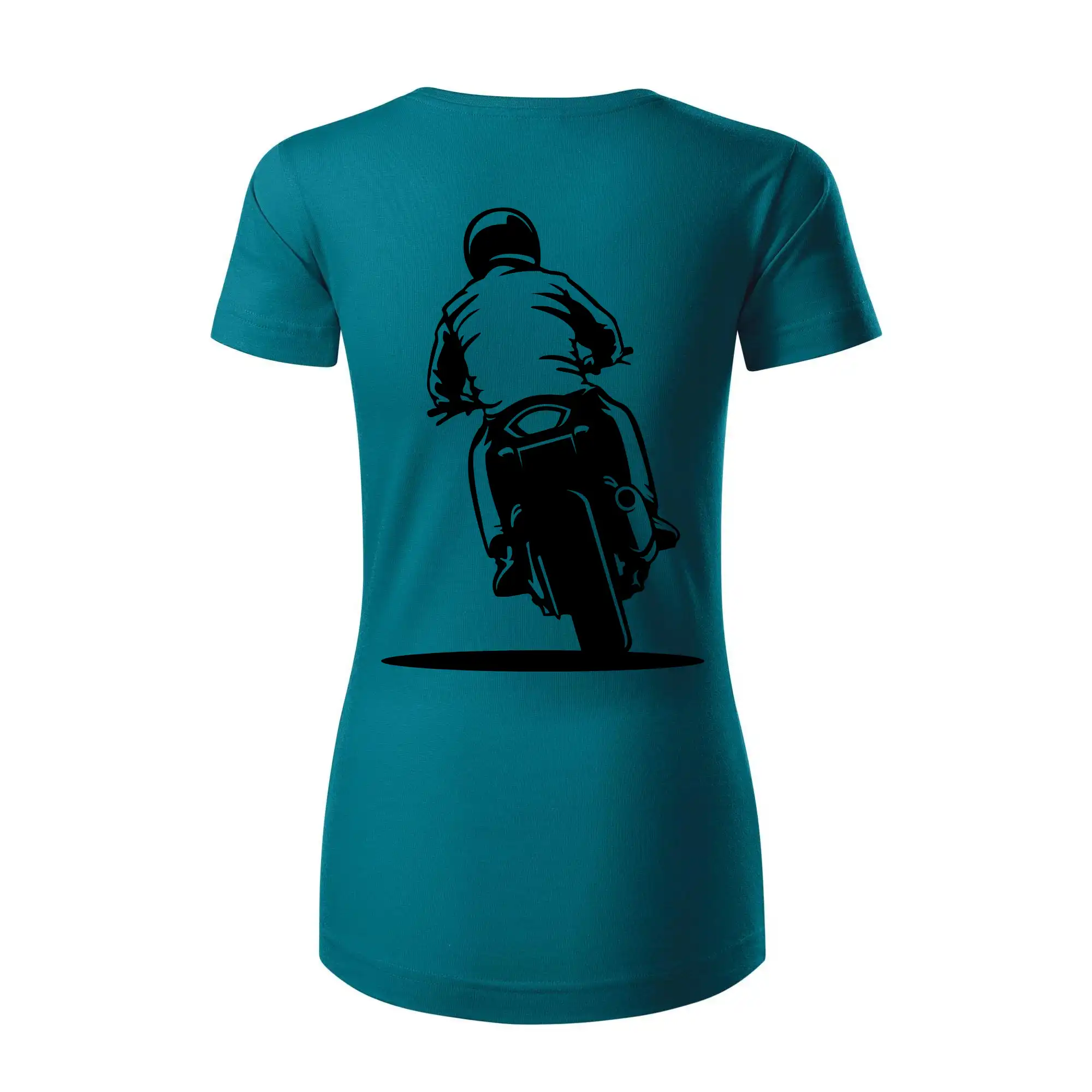 Motorkář na zádech - silnice