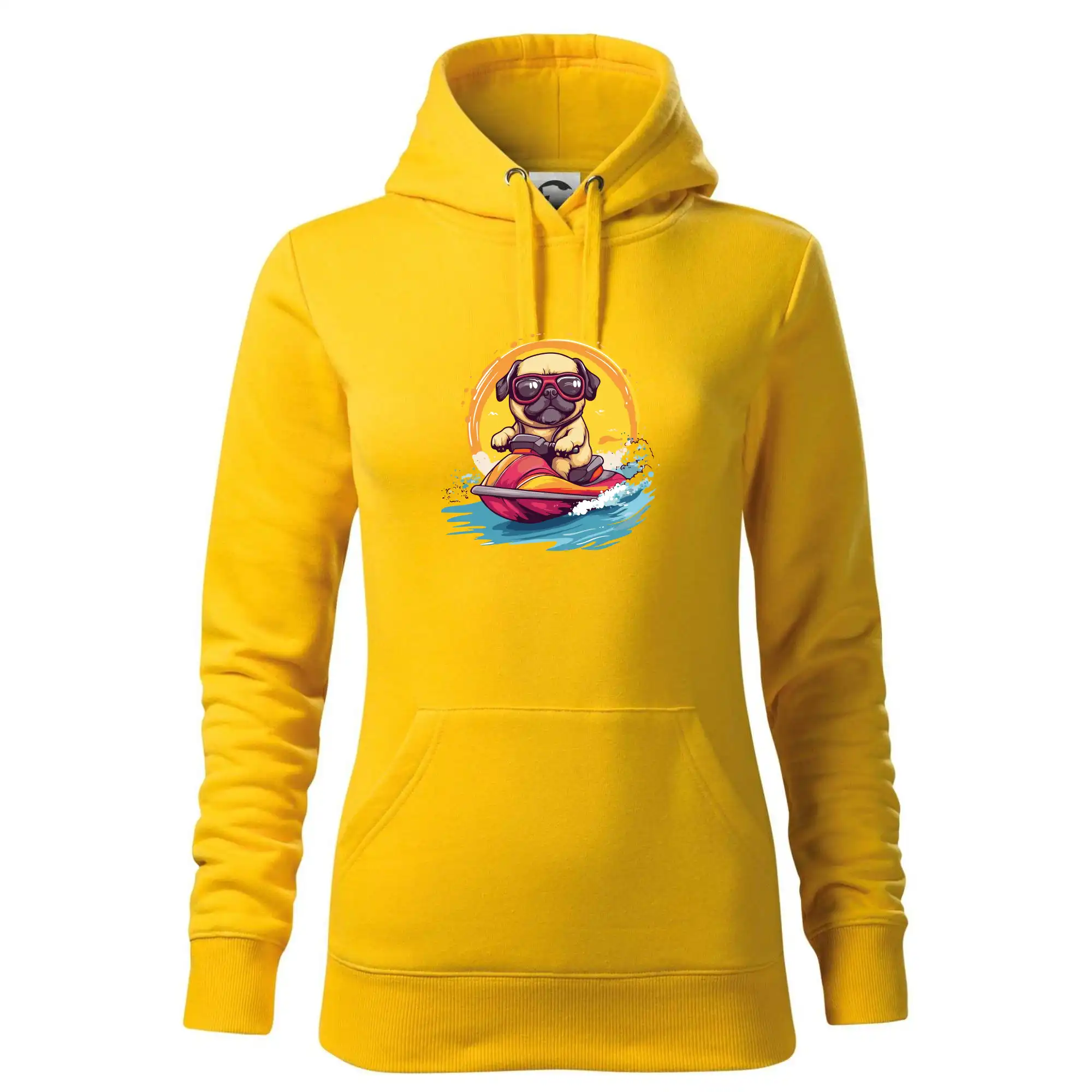 Mops na vodním skútru