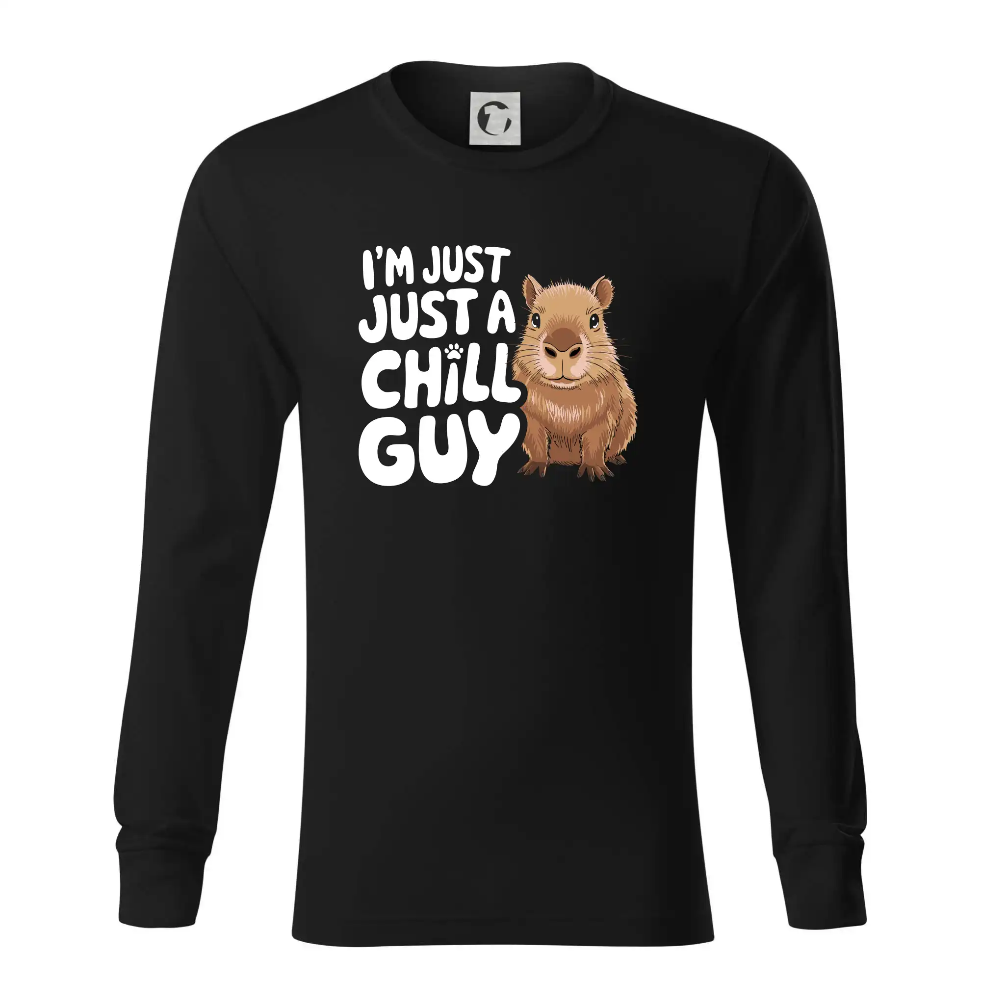 Tričká so zvieratami - Capybara I'm Just a Chill Guy - Tričko s dlhým rukávom LS R05