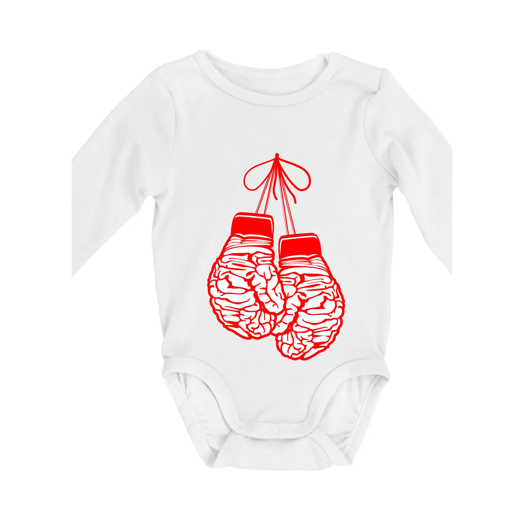 Tričká na box - Brain Gloves - Body dojčenské s dlhým rukávom