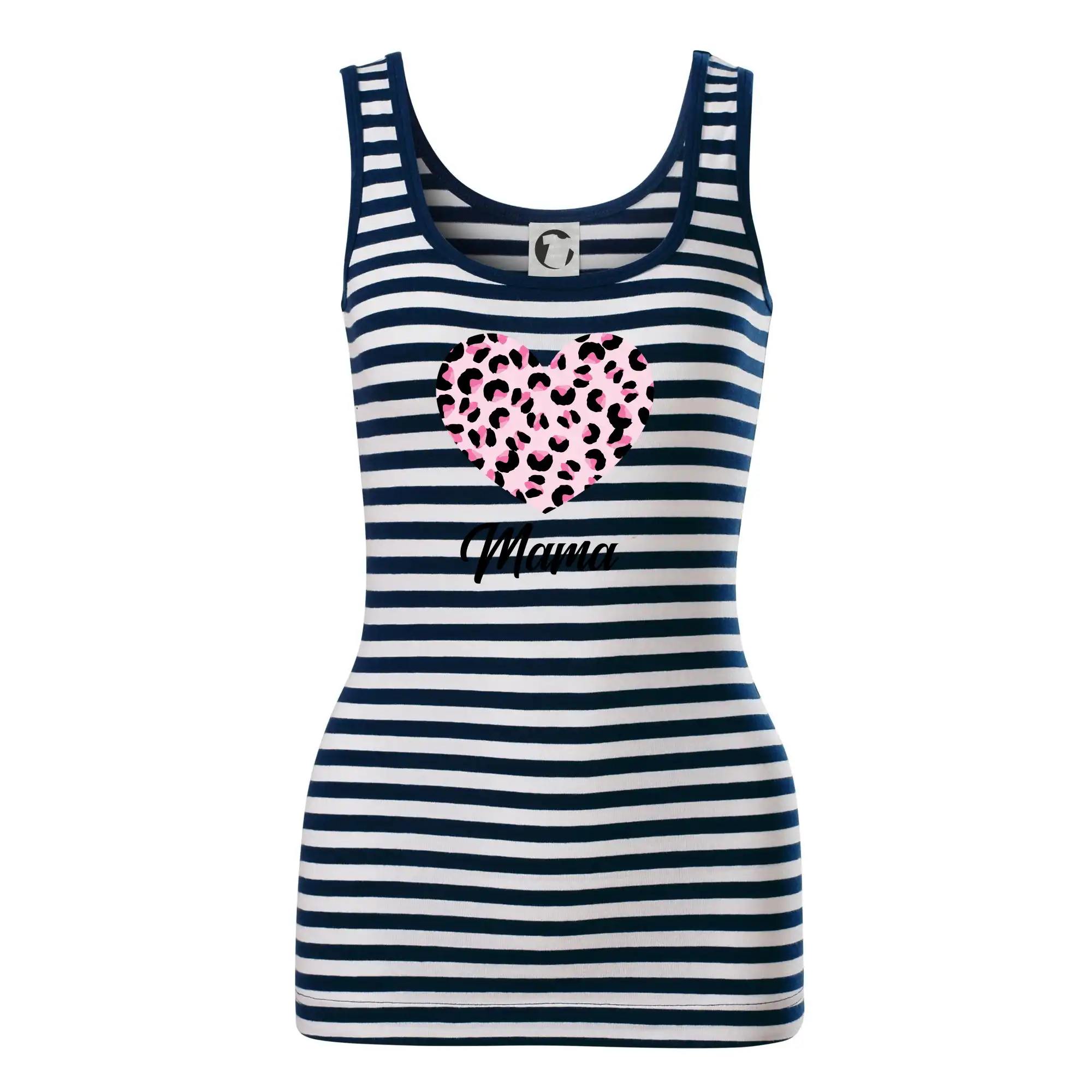 Tričká a mikiny pre mamičky - Srdce růžové - mama (Pecka Design) - Sailor tielko na vodu