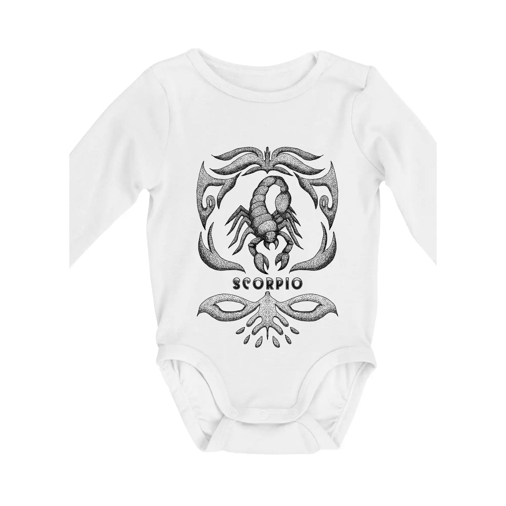 Tričká škorpión - Scorpio - vintage - Body dojčenské s dlhým rukávom