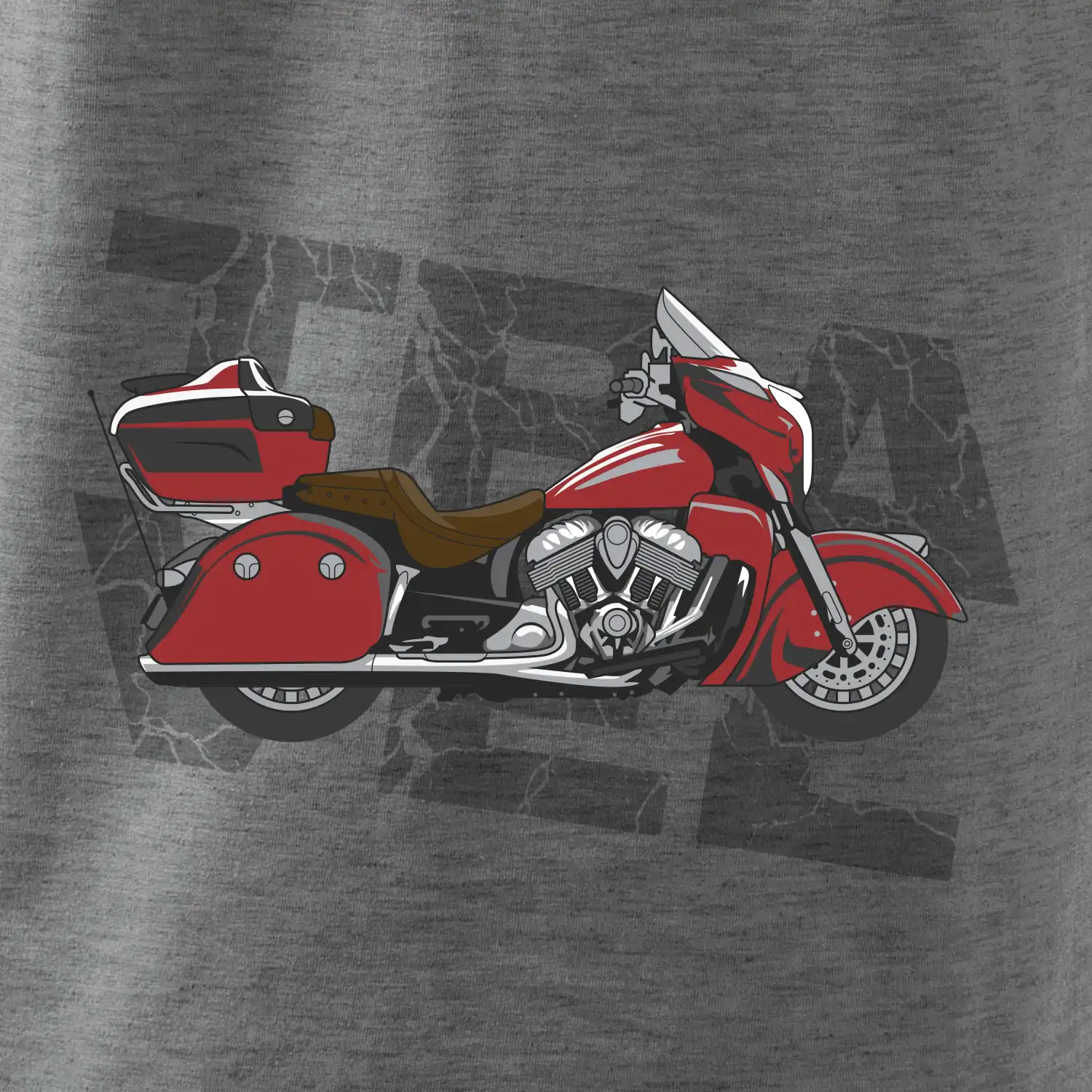 Cestovní motorka Amerika červená