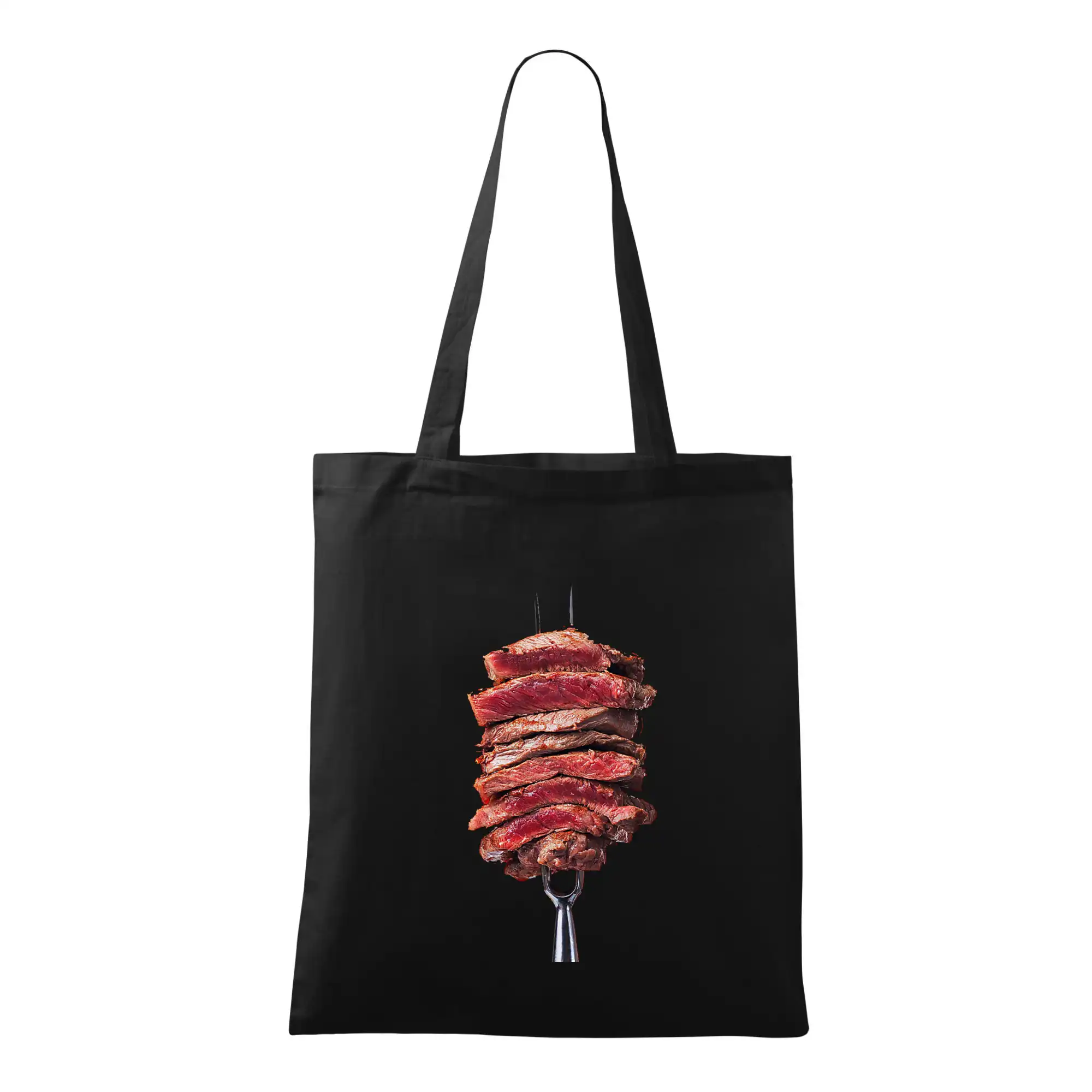 Tričká a zástery na grilovanie - Steak vidlička - Taška bavlnená
