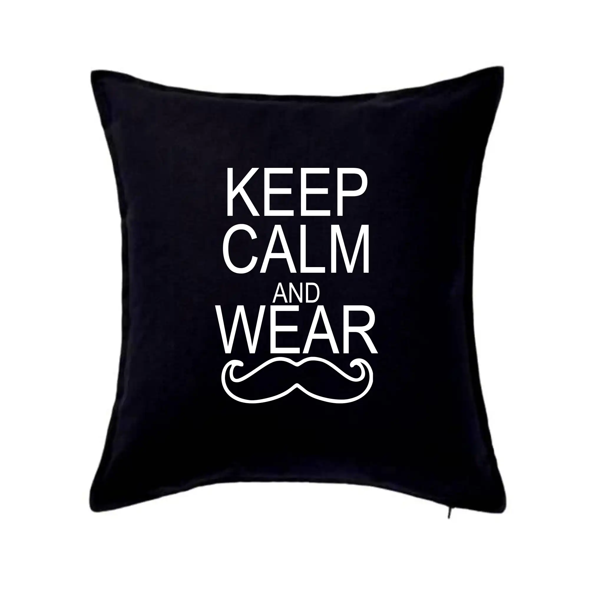 Tričká s fúzikmi - Keep calm and wear mustache - Vankúš 50x50