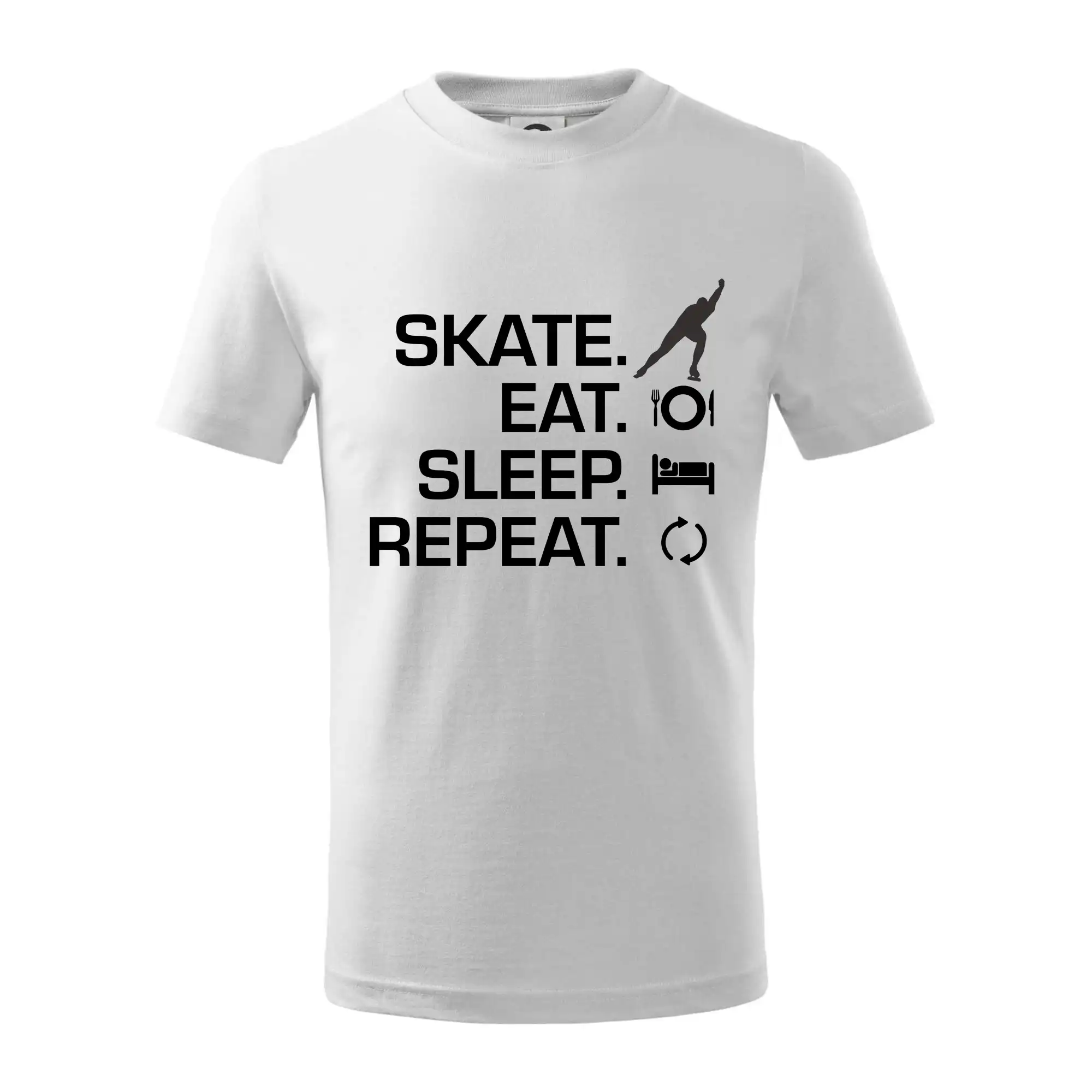 Tričká s motívom ľadových korčúľ - Eat sleep skate - ľadové korčuľovanie - Tričko detské bavlnené