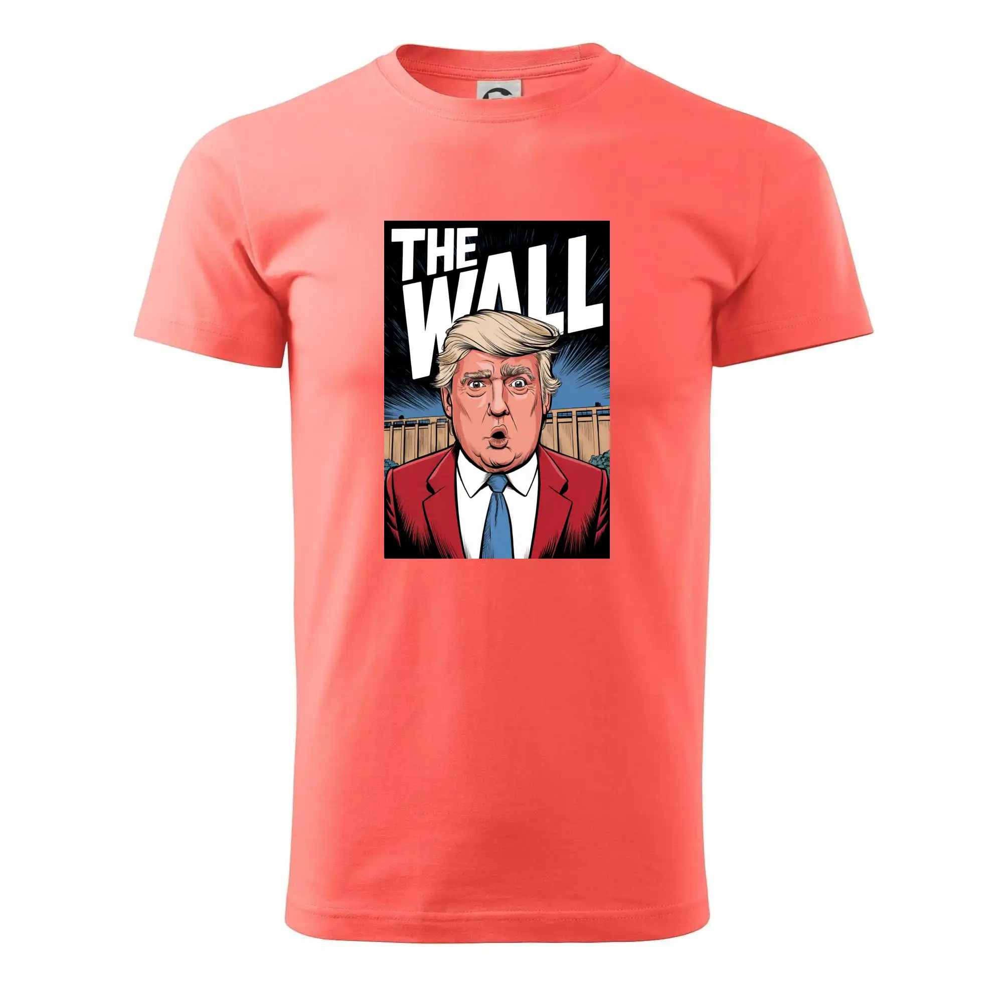 Politické tričká - The wall Trump - Pánske tričko nižšej gramáže
