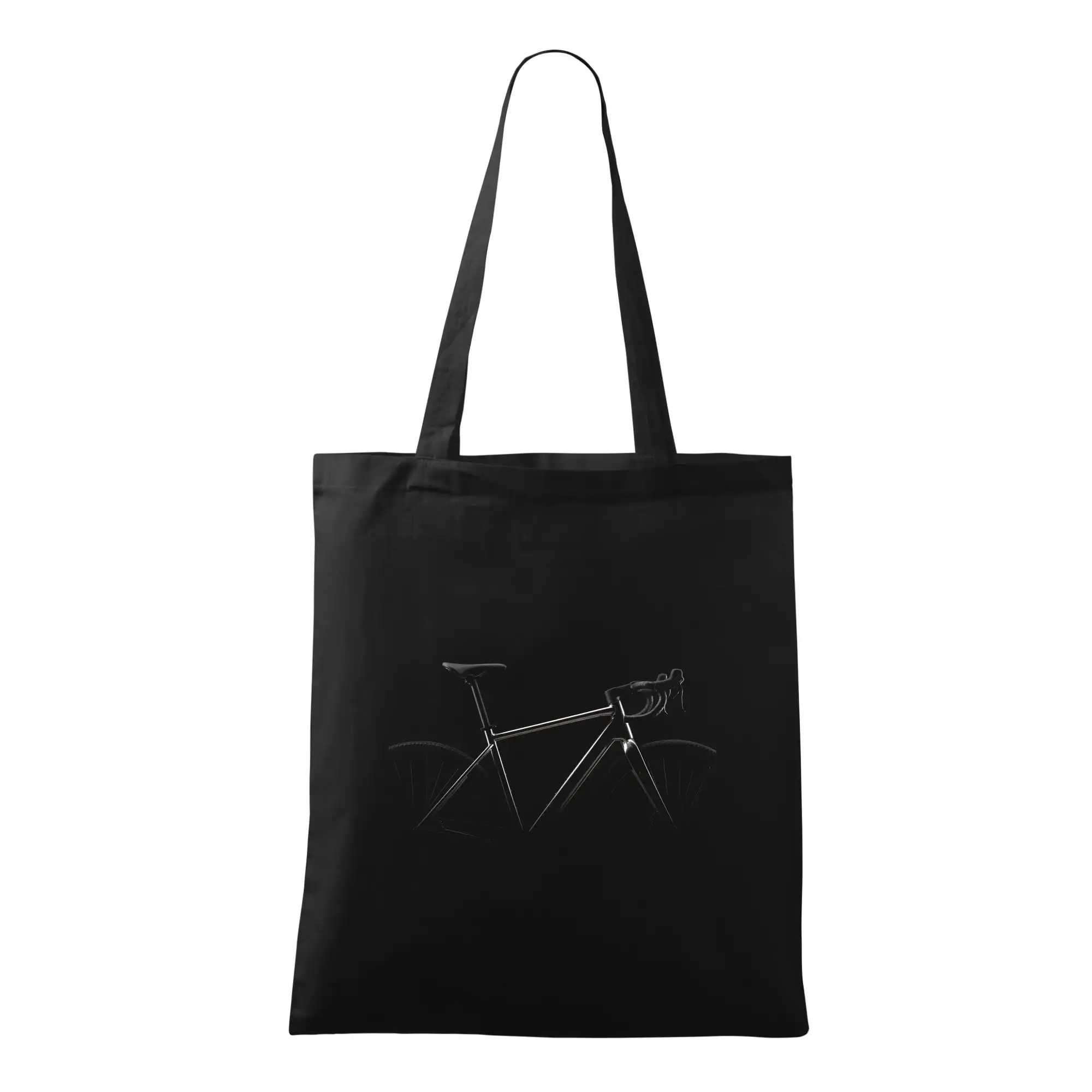 Tričko ako darček pre cyklistu - Gravel bike v tme - Taška bavlnená