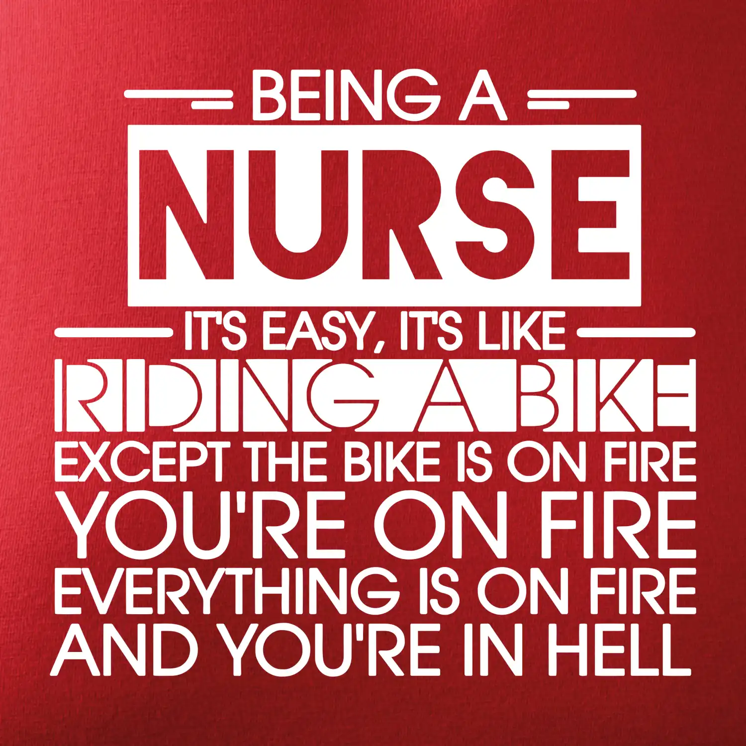 Being a nurse - bike