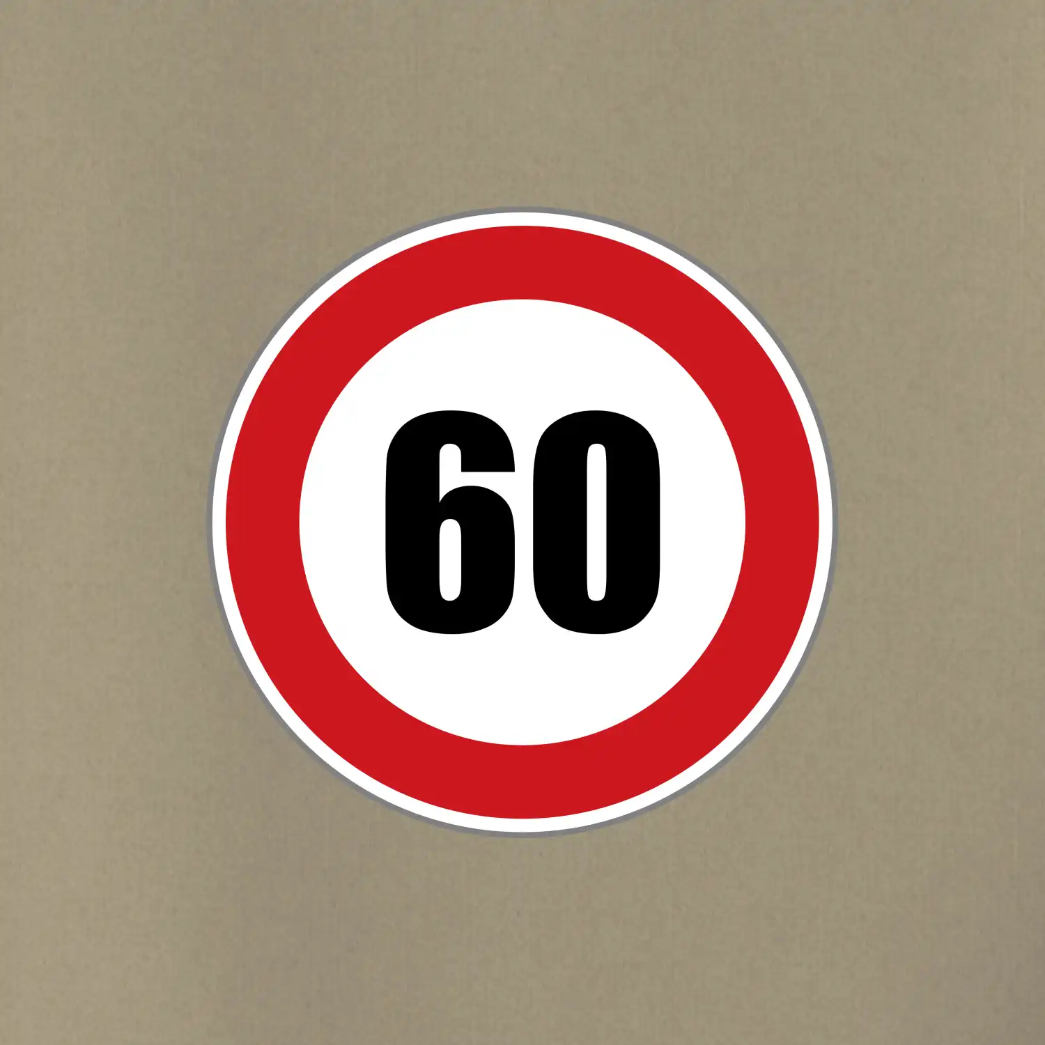 Dopravní značka - omezení rychlosti 60