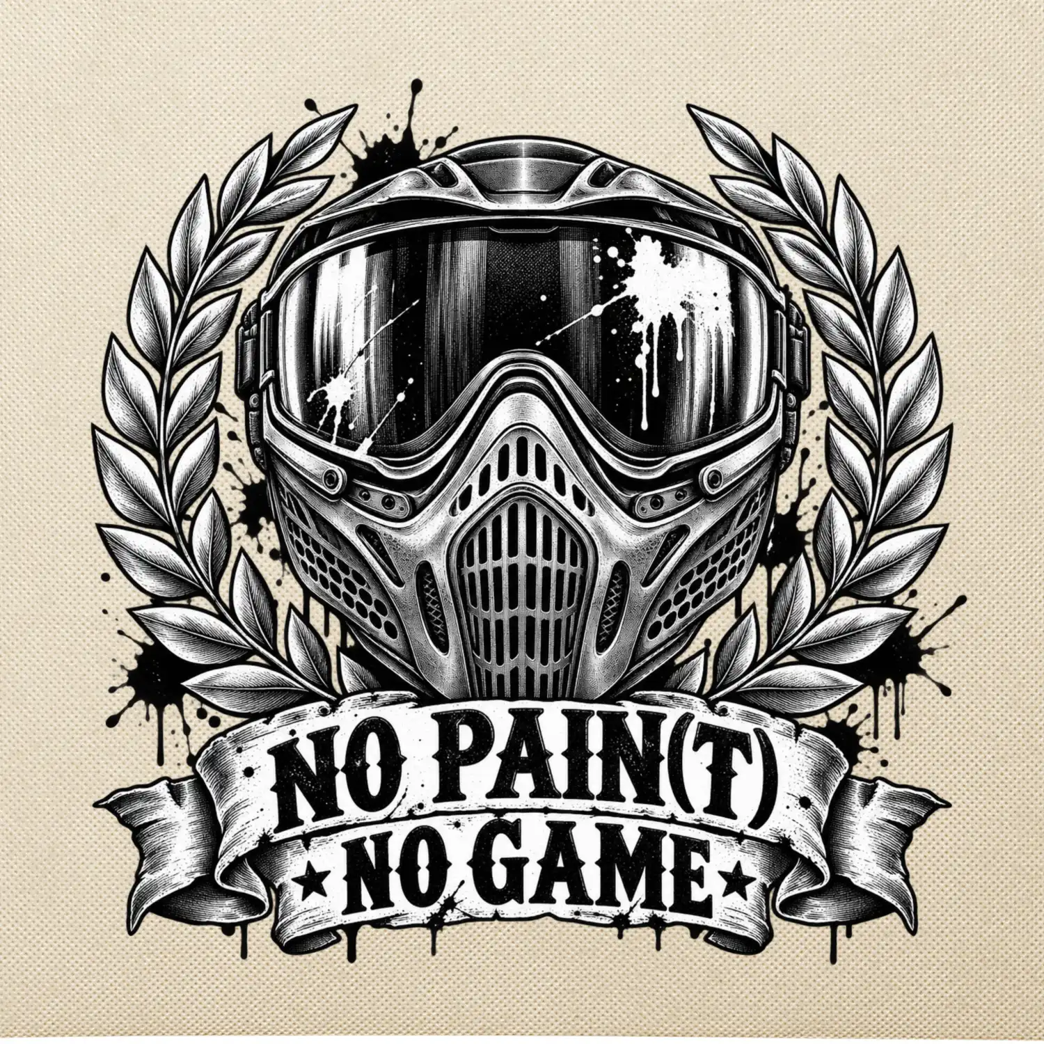 Motiv no paint no game s maskou