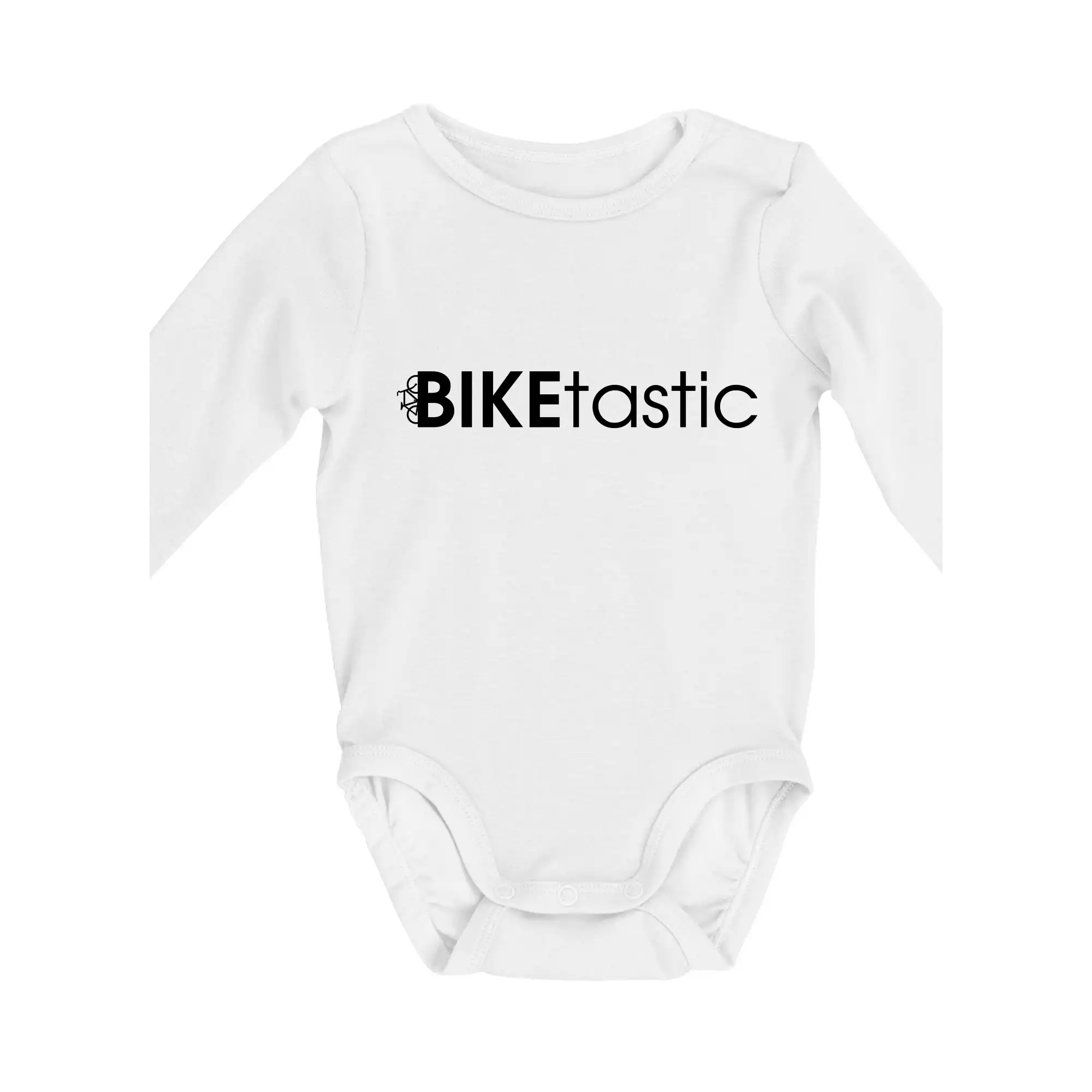 Tričko ako darček pre cyklistu - Bike nápisy Biketastic - Body dojčenské s dlhým rukávom