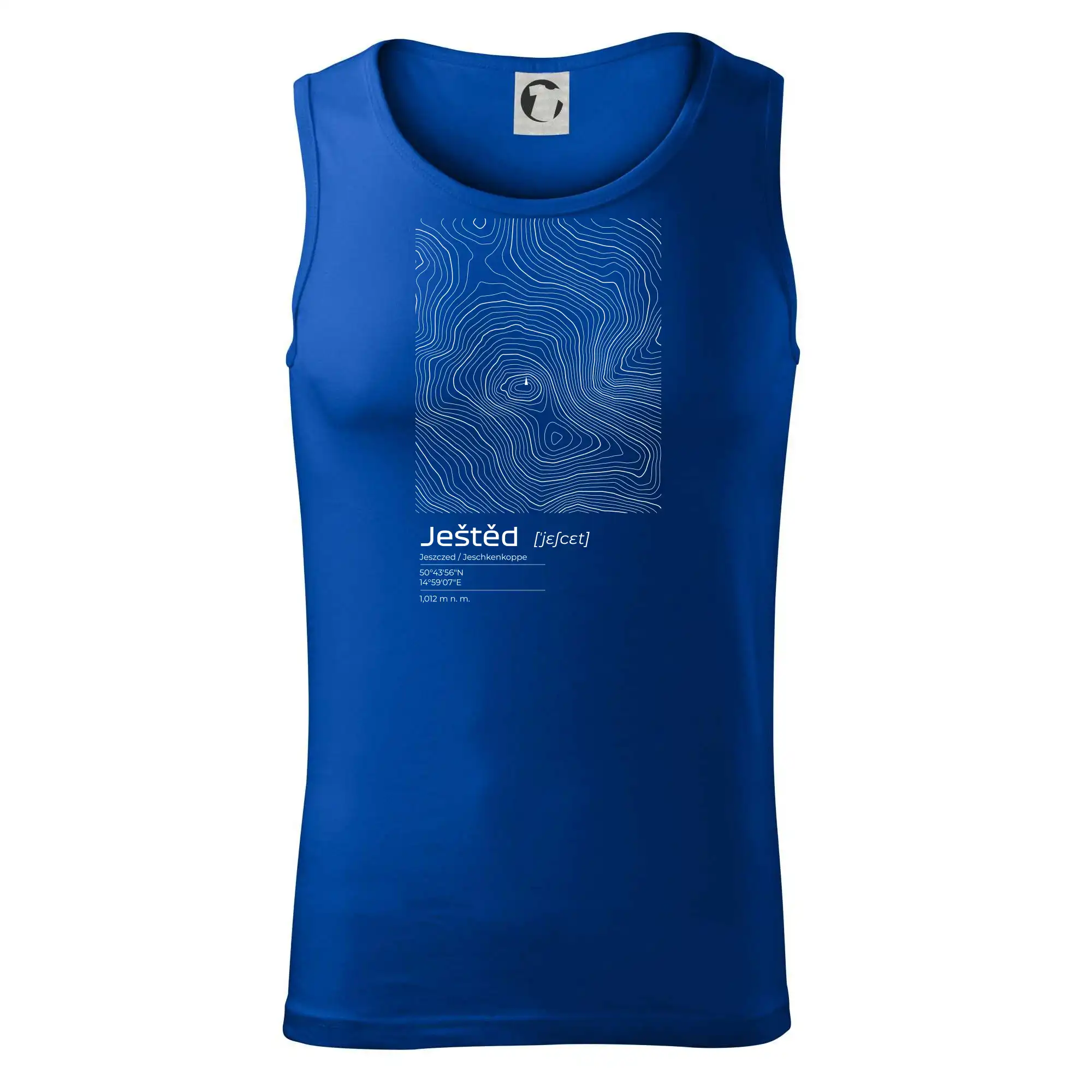 Ještěd - vrstevnice v obdélníku