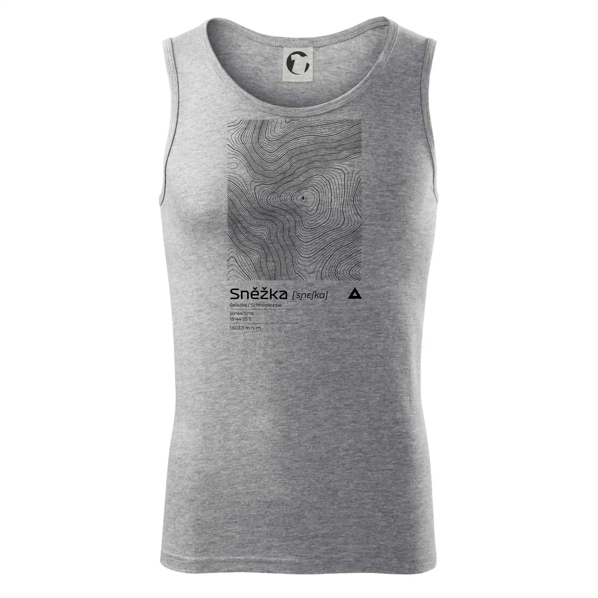 Sněžka - vrstevnice v obdélníku