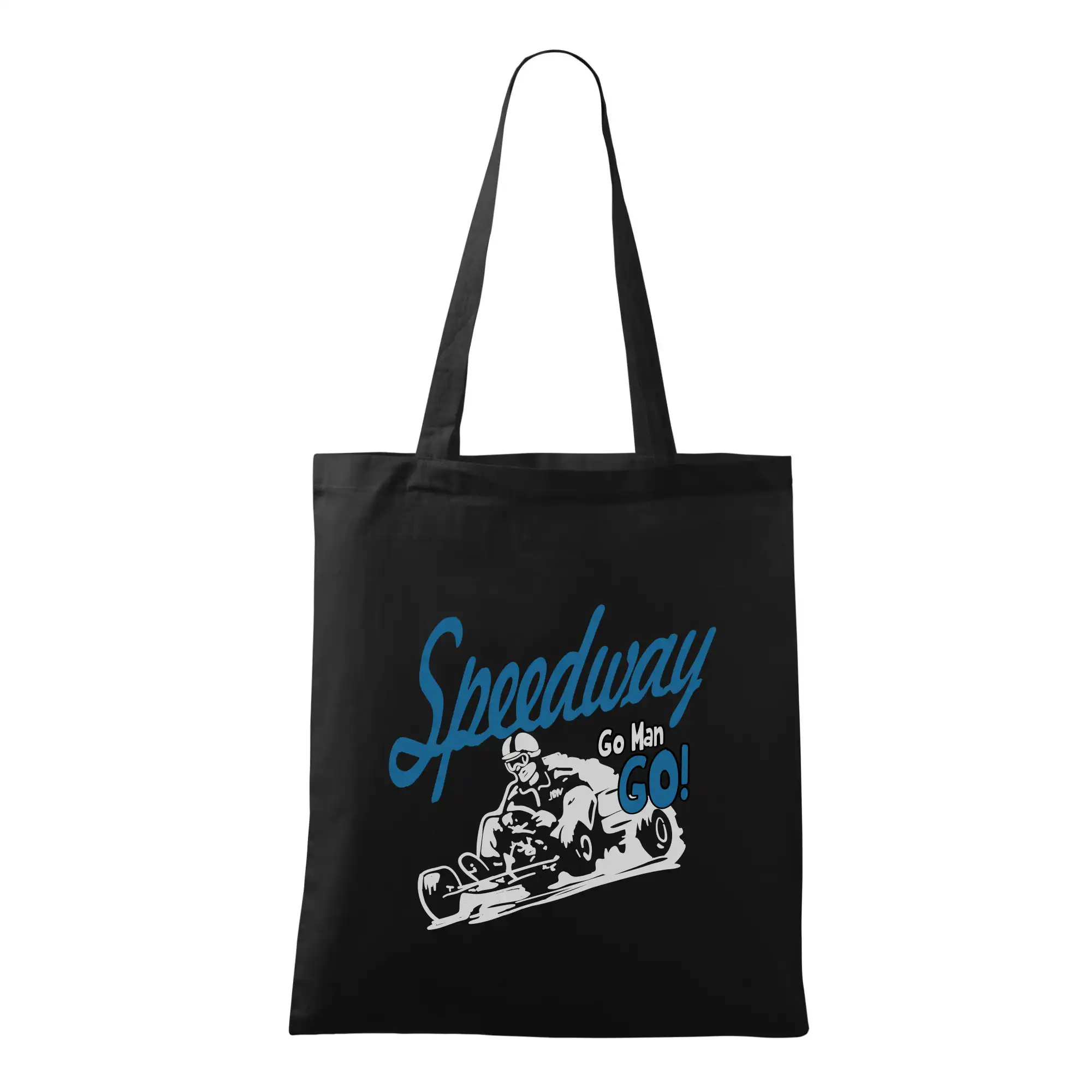 Tričká a mikiny s potlačou motoriek – pre pravých motorkárov - Motokára speedway - Taška bavlnená