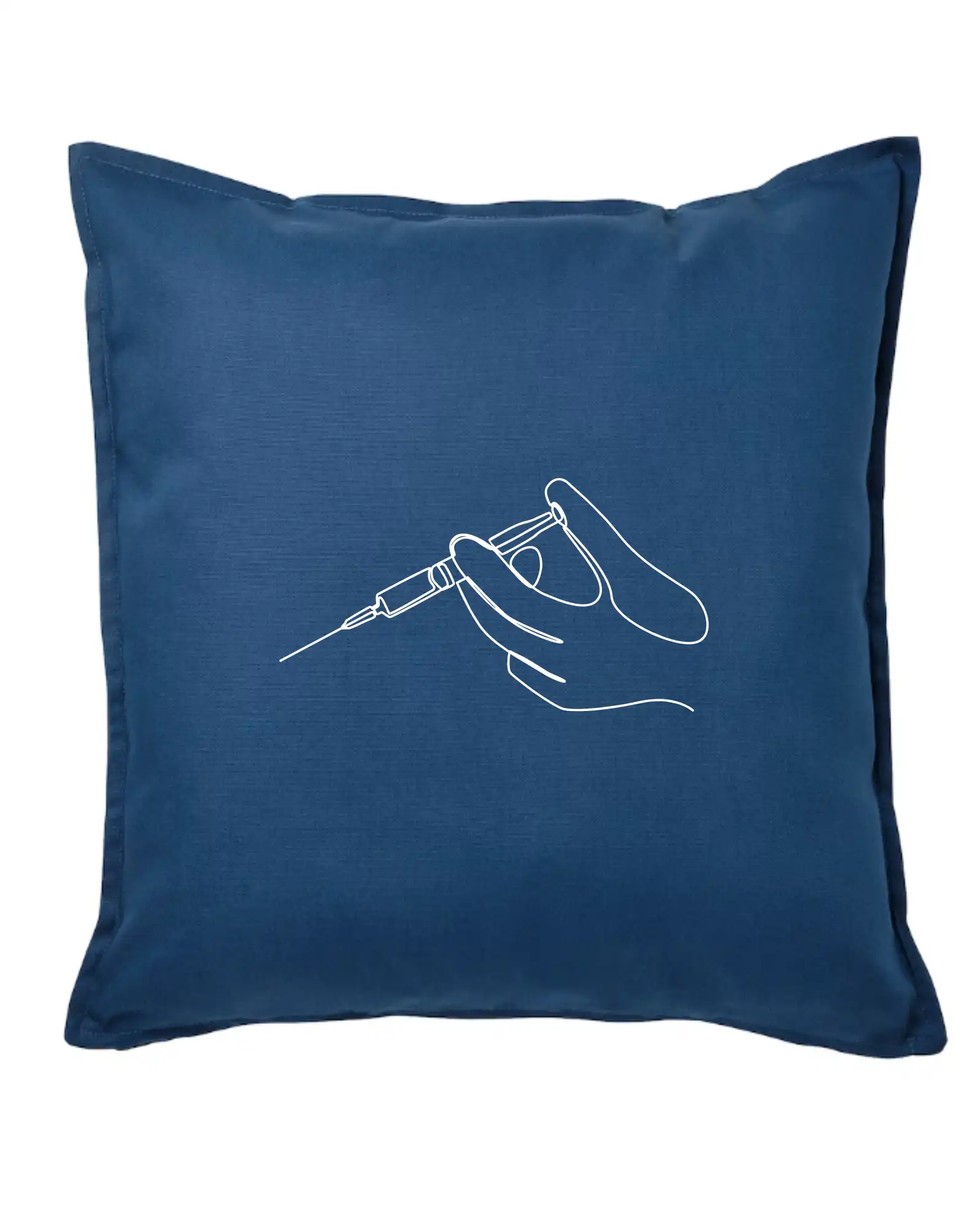 Ruka a injekcia jedným ťahom - Vankúš 50x50
