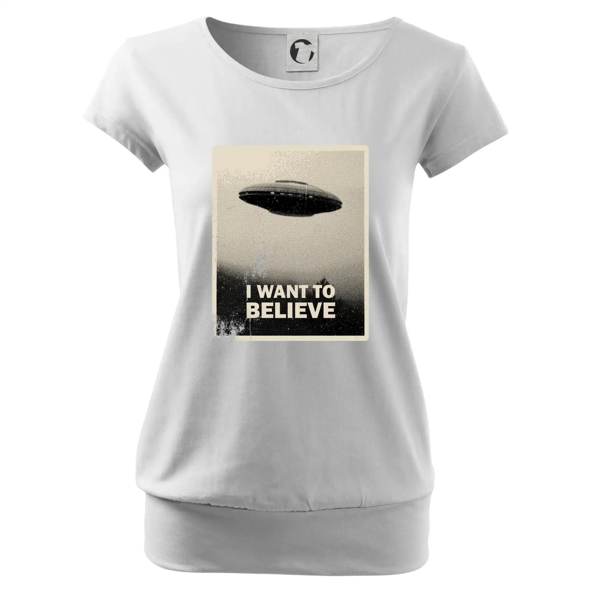 Vesmirne tričká - Poster I Want to Believe - Voľné tričko city
