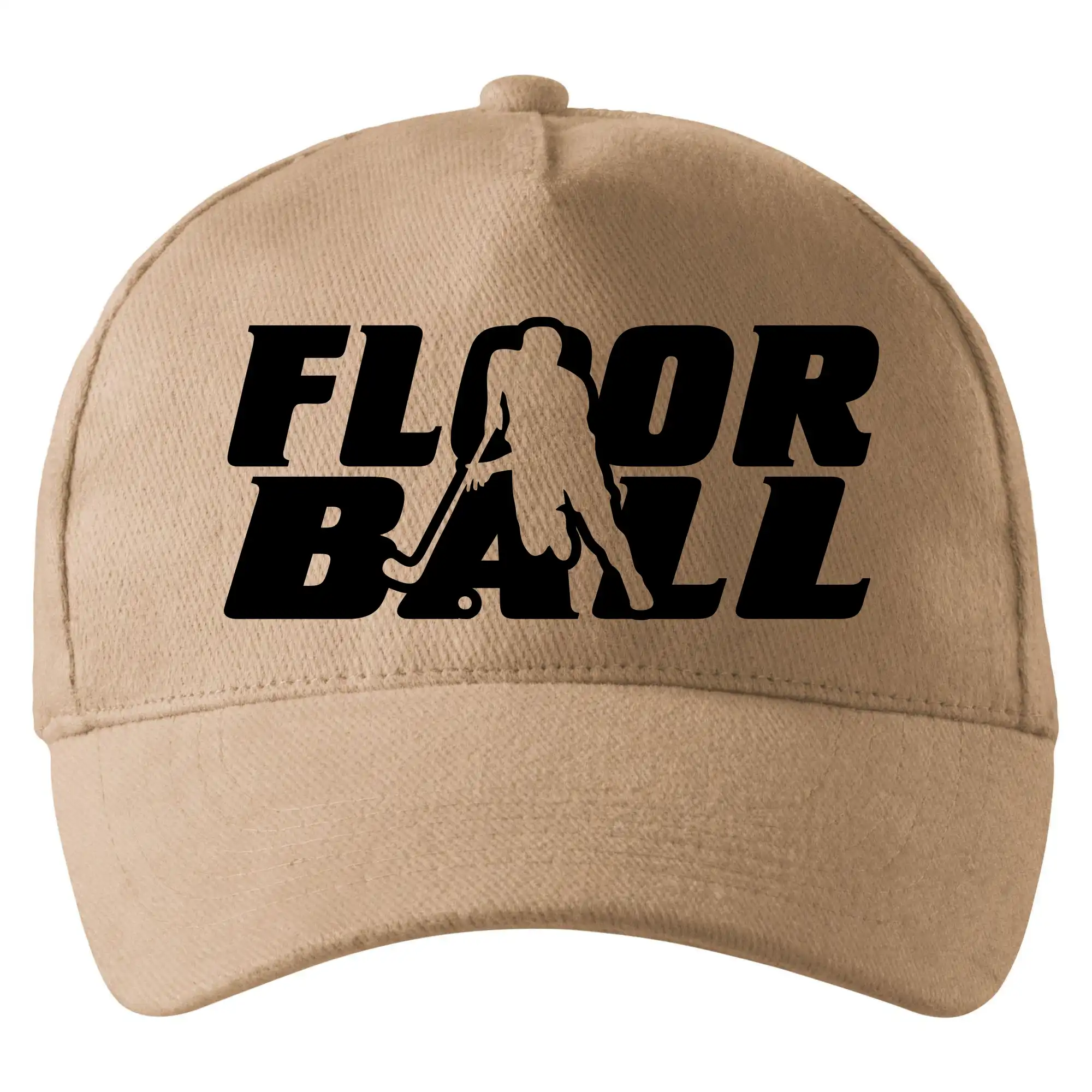 Florbalové tričká - Floorball nápis rovný - Šiltovka so zahnutým šiltom a mosaznou sponou