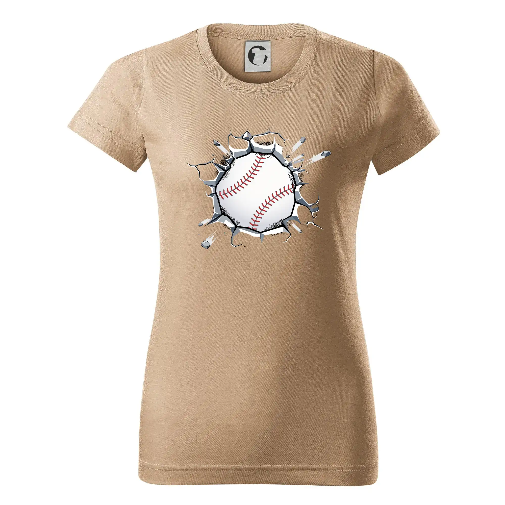 Tričká baseball - Baseball lopta v triku - Dámske tričko basic - ľahko voľnejšie a dlhšie