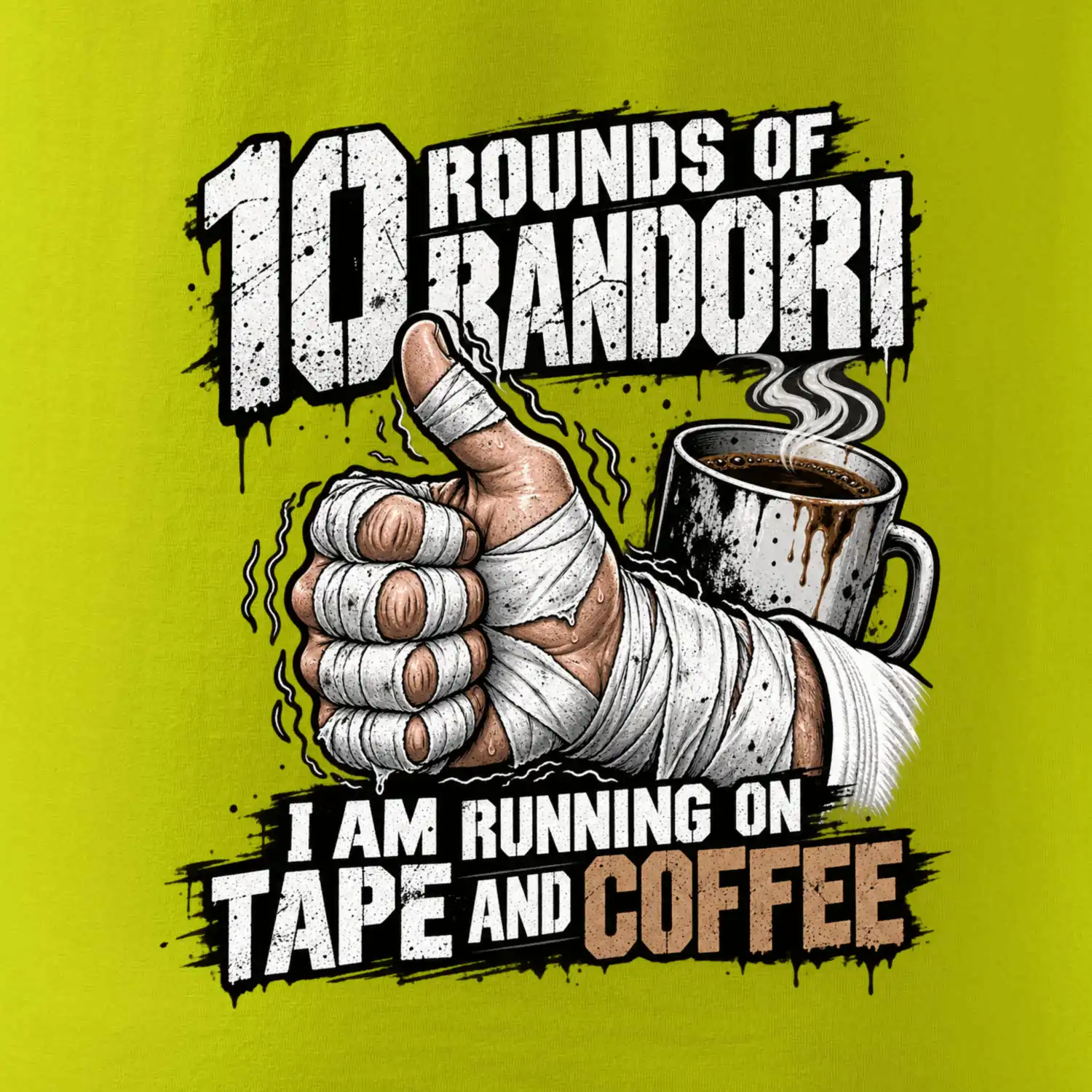 Randori 10 rounds tape and coffee
